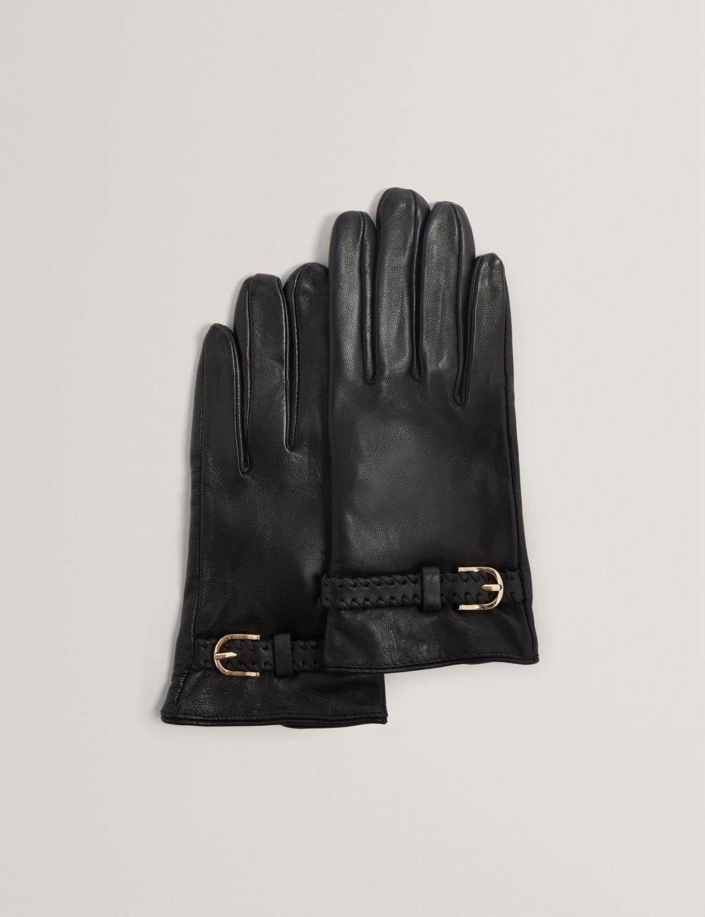 Ted Baker CLAIREL - Buckle Cuff Leather グローブ レディース 黒 | Japan  EIAM-13629