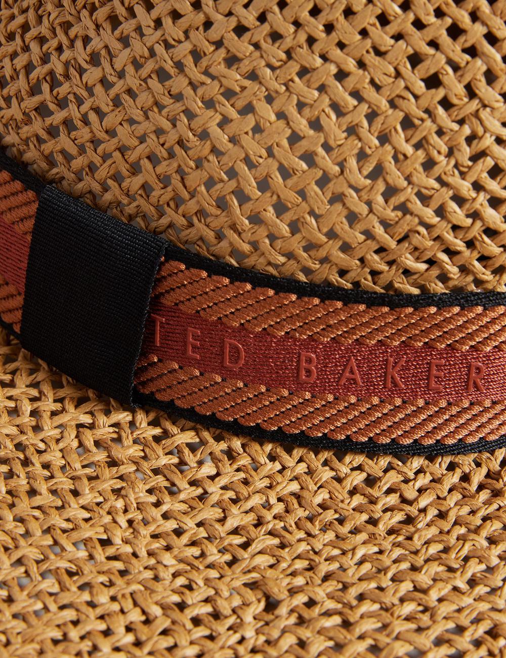 Ted Baker CLAIRIE - Straw Webbing Trim ハット レディース Ecru | Japan  JMIR-50218
