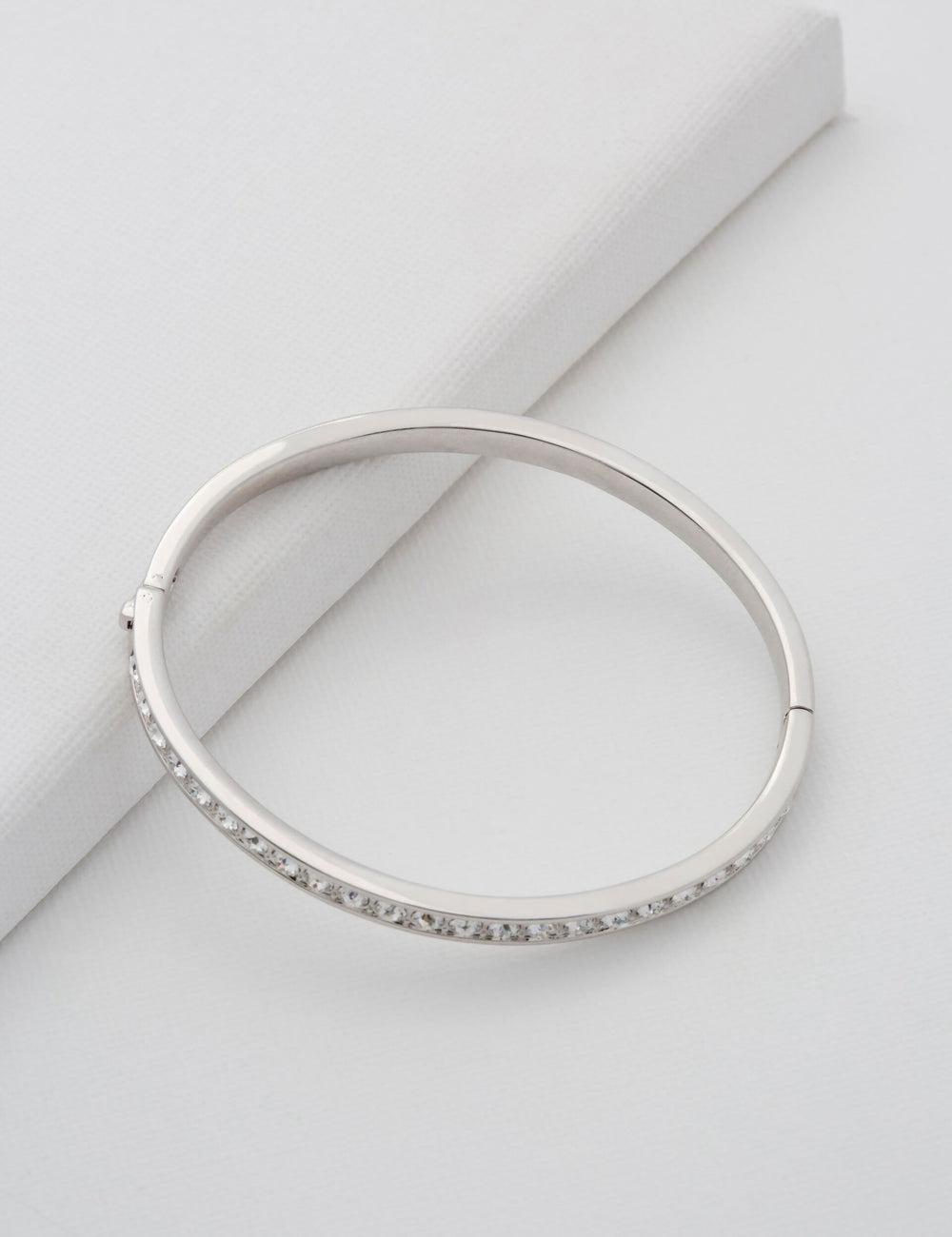 Ted Baker CLEMARA - Crystal Hinge Bangle ブレスレット レディース シルバー | Japan  IFEP-24653