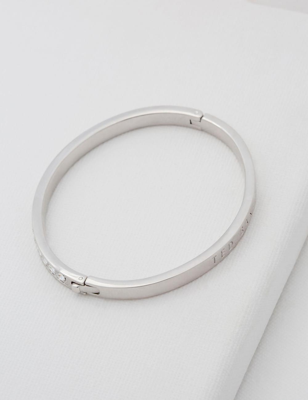 Ted Baker CLEMARA - Crystal Hinge Bangle ブレスレット レディース シルバー | Japan  IFEP-24653