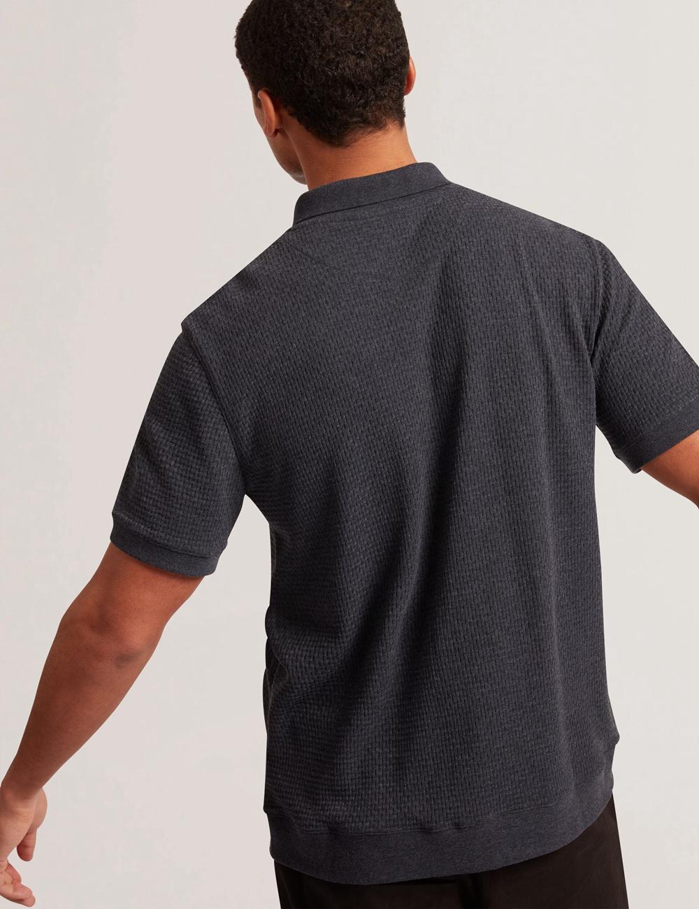 Ted Baker CONNYR - Short Sleeve Button Through ポロシャツ メンズ ネイビー | Japan  DQHC-19340