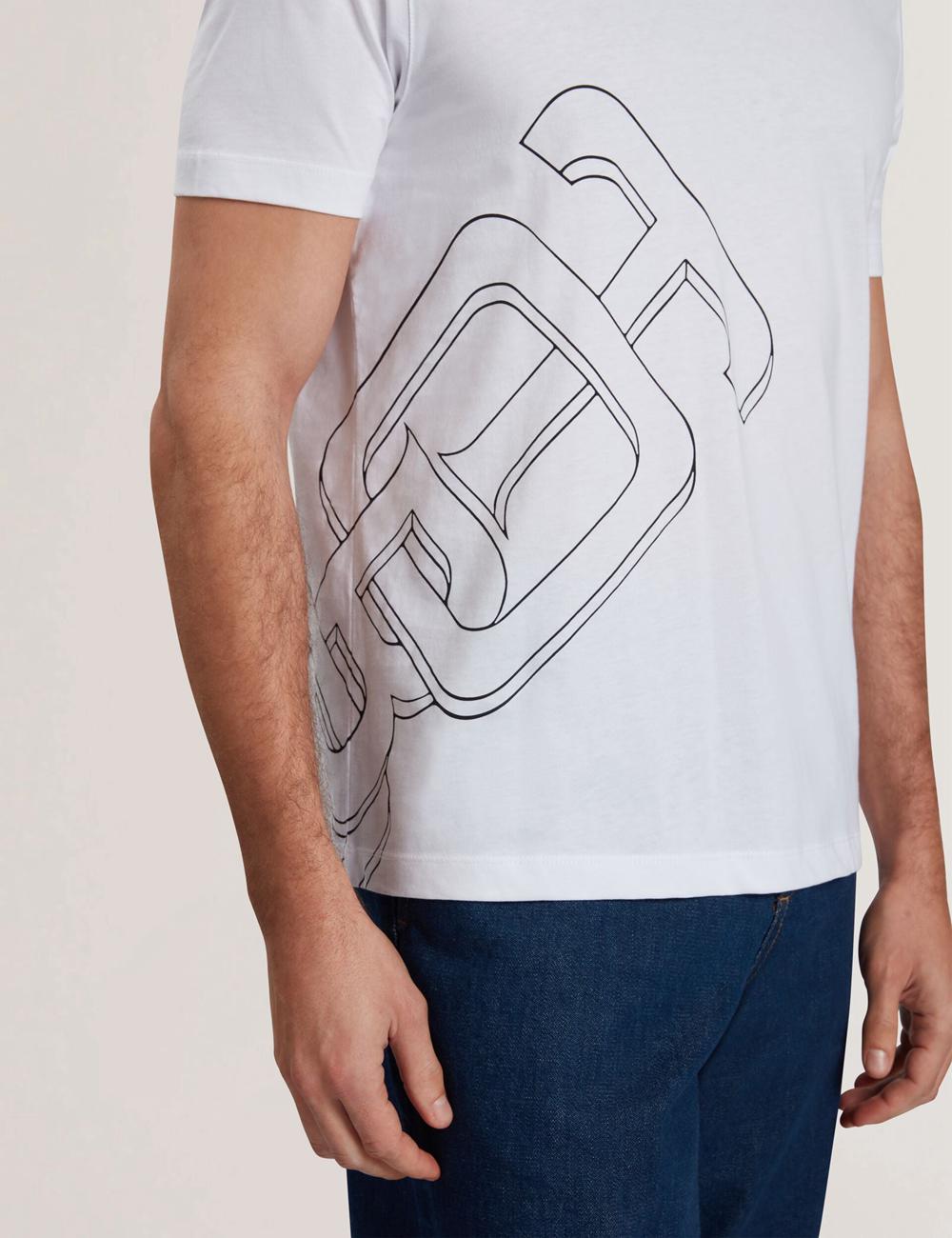 Ted Baker CRAIGEY - Logo Graphic Crew Neck Cotton Tシャツ メンズ 白 | Japan  NGLS-38529