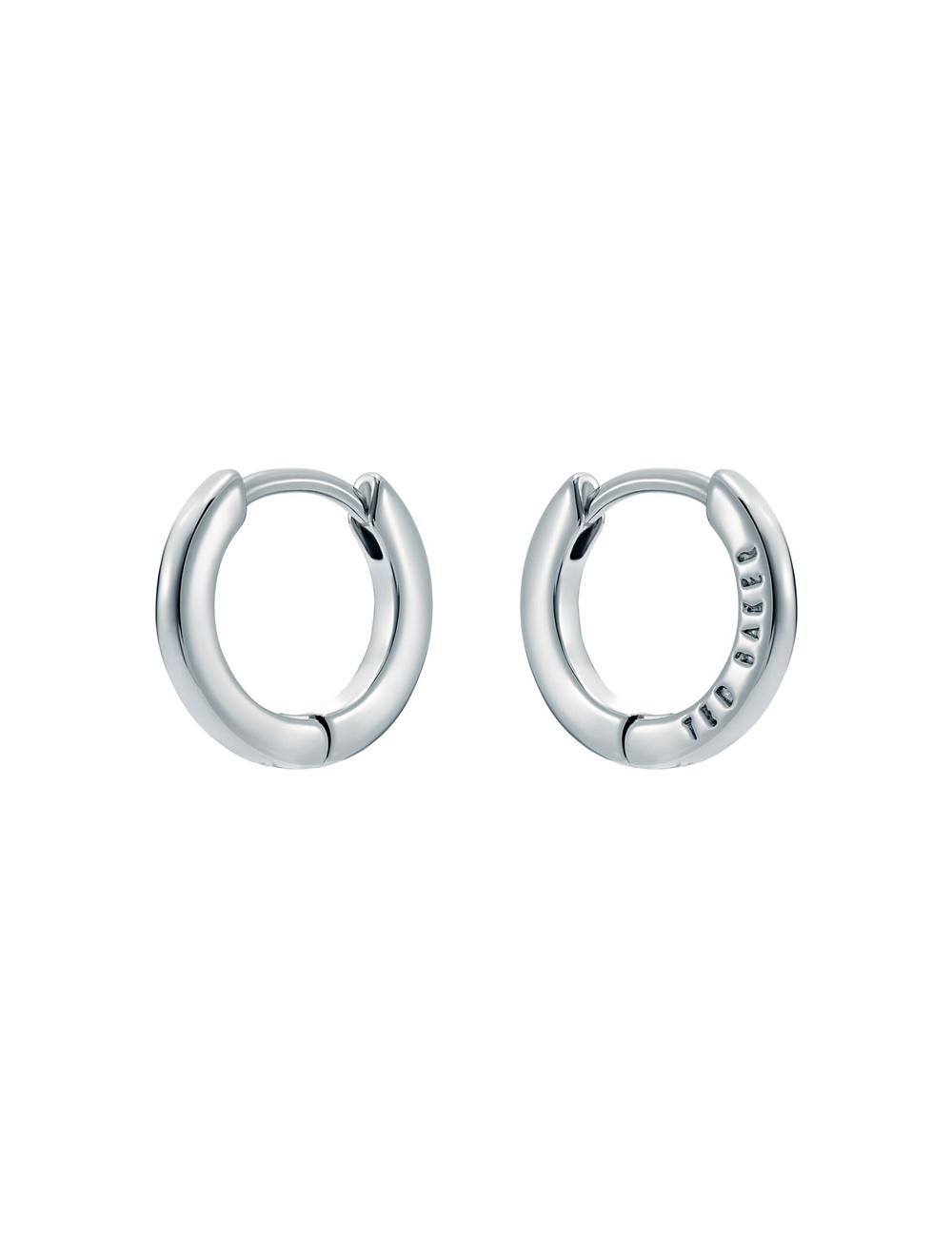 Ted Baker CRISLIE - Engraved Logo Small Hoop ピアス レディース シルバー | Japan  DBRC-36759