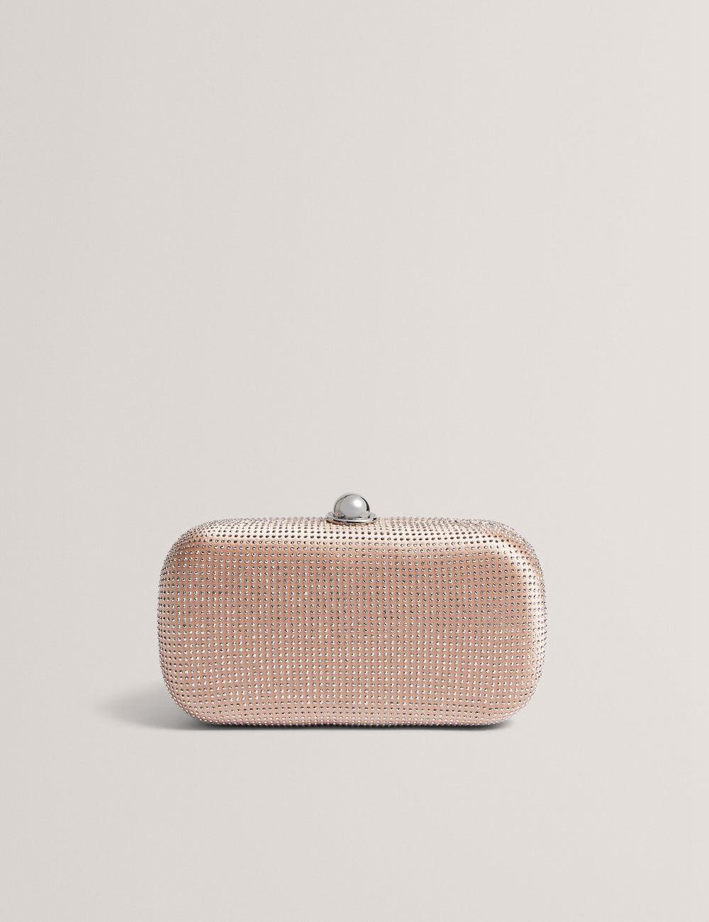 Ted Baker CRYZELA - Crystal Embellished Satin Hard クラッチバッグ レディース ピンク | Japan  LZFT-45213