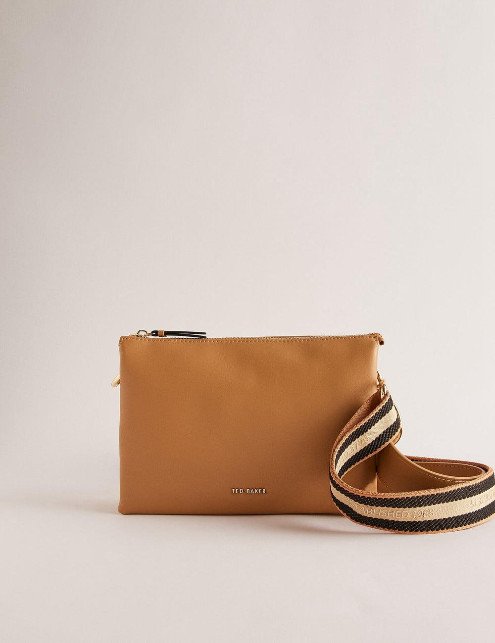 Ted Baker DARCEYY - Leather With Webbing Strap クロスボディバッグ レディース Taupe | Japan  ZTQD-58924