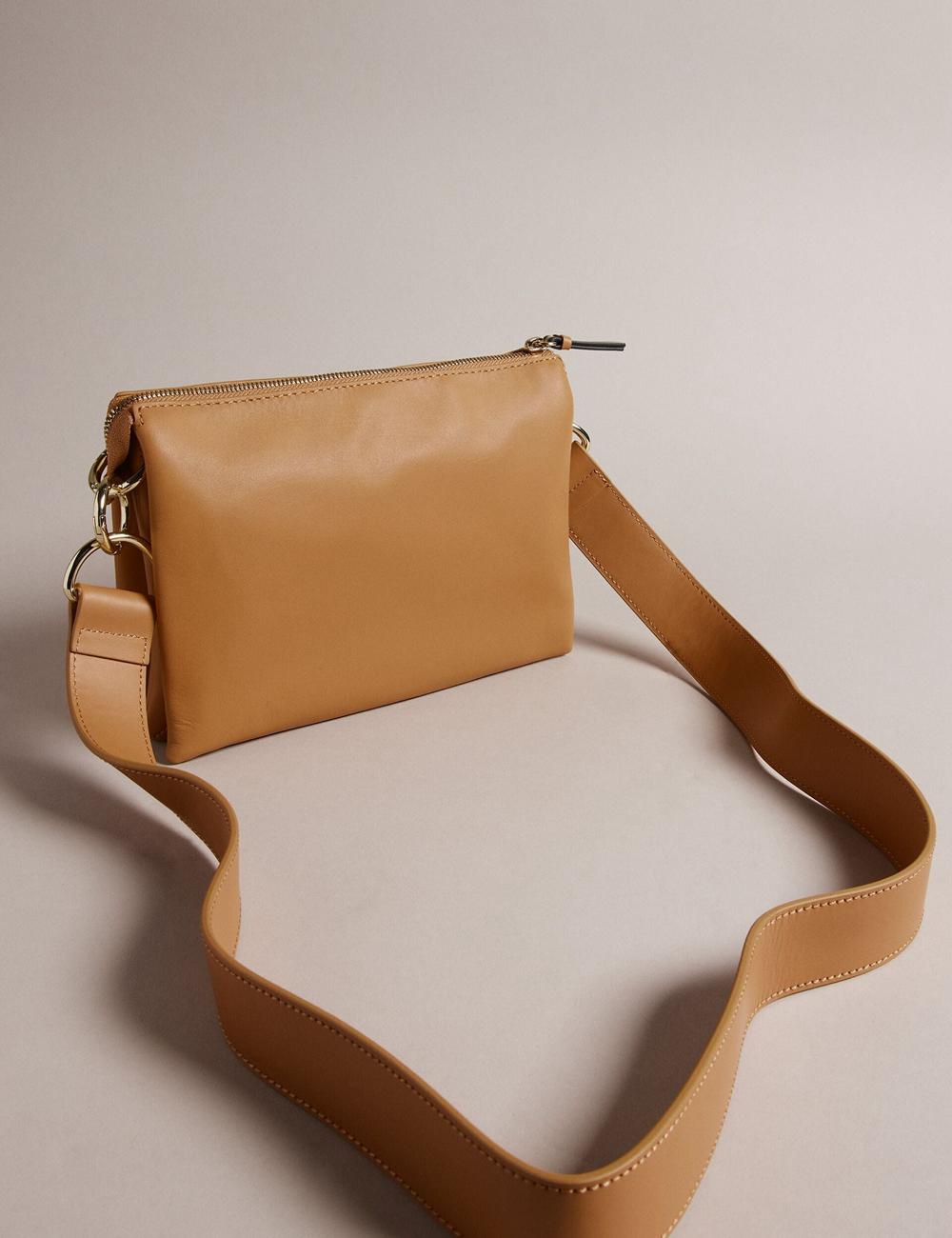Ted Baker DARCEYY - Leather With Webbing Strap クロスボディバッグ レディース Taupe | Japan  ZTQD-58924