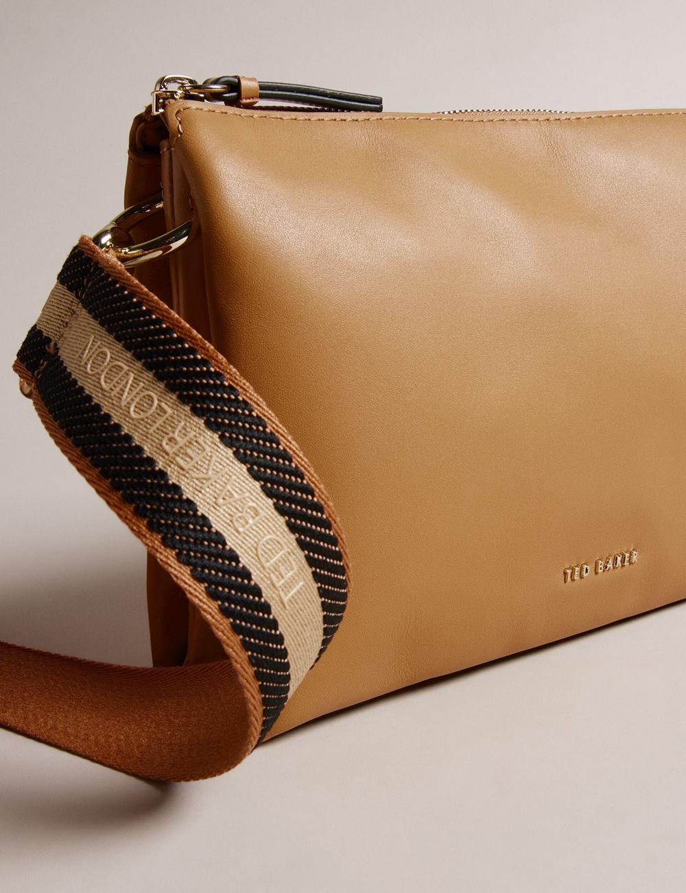 Ted Baker DARCEYY - Leather With Webbing Strap クロスボディバッグ レディース Taupe | Japan  ZTQD-58924