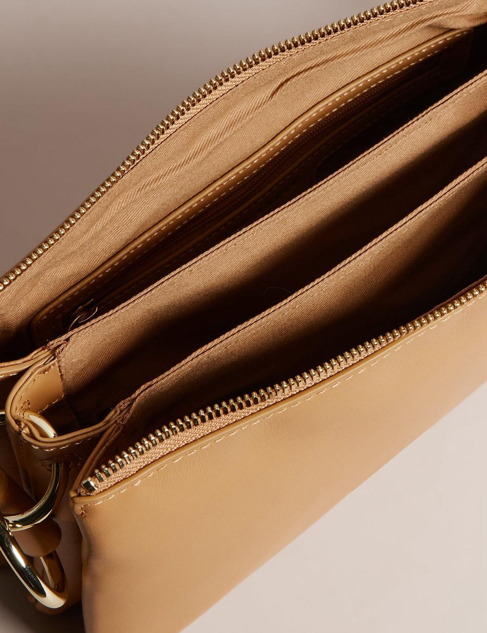 Ted Baker DARCEYY - Leather With Webbing Strap クロスボディバッグ レディース Taupe | Japan  ZTQD-58924