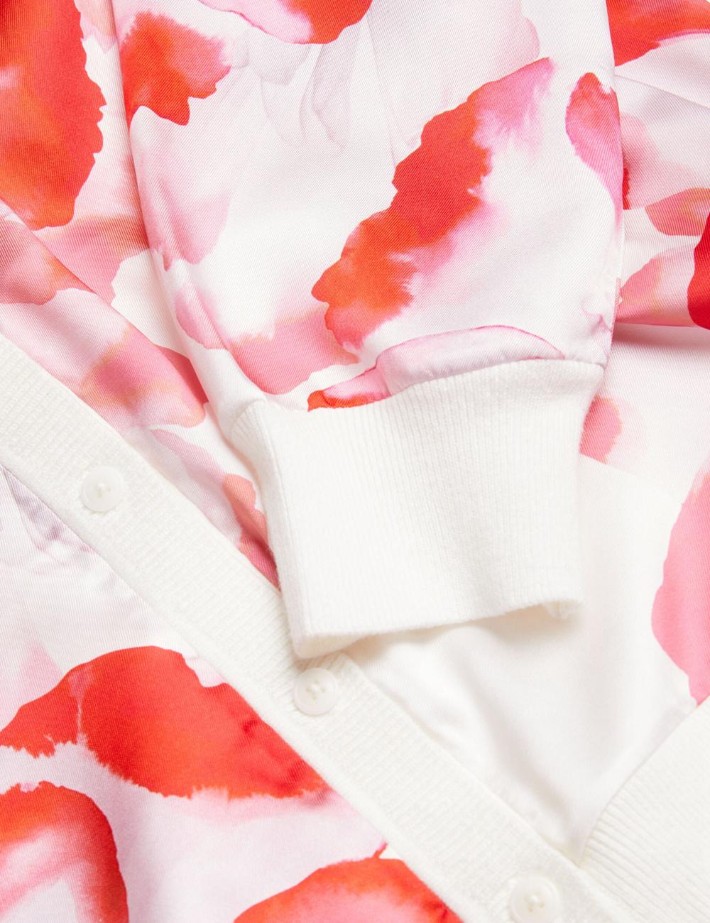 Ted Baker DARCIYY - Printed Front 3/4 Sleeve カーディガン レディース Ivory | Japan  NQUJ-04375