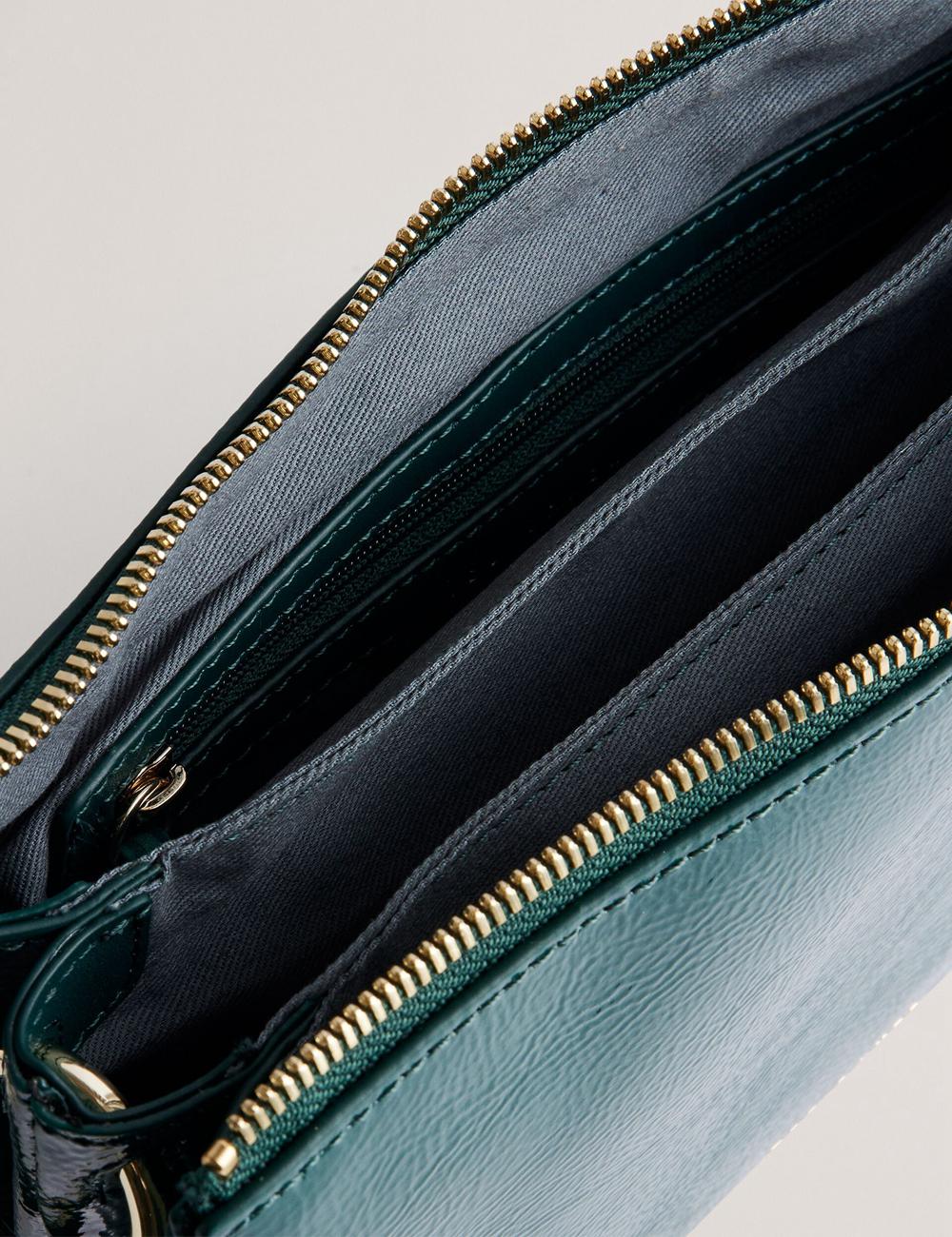Ted Baker DAWCEY - Crinkled Patent Leather クロスボディバッグ レディース 緑 | Japan  OBVC-61587