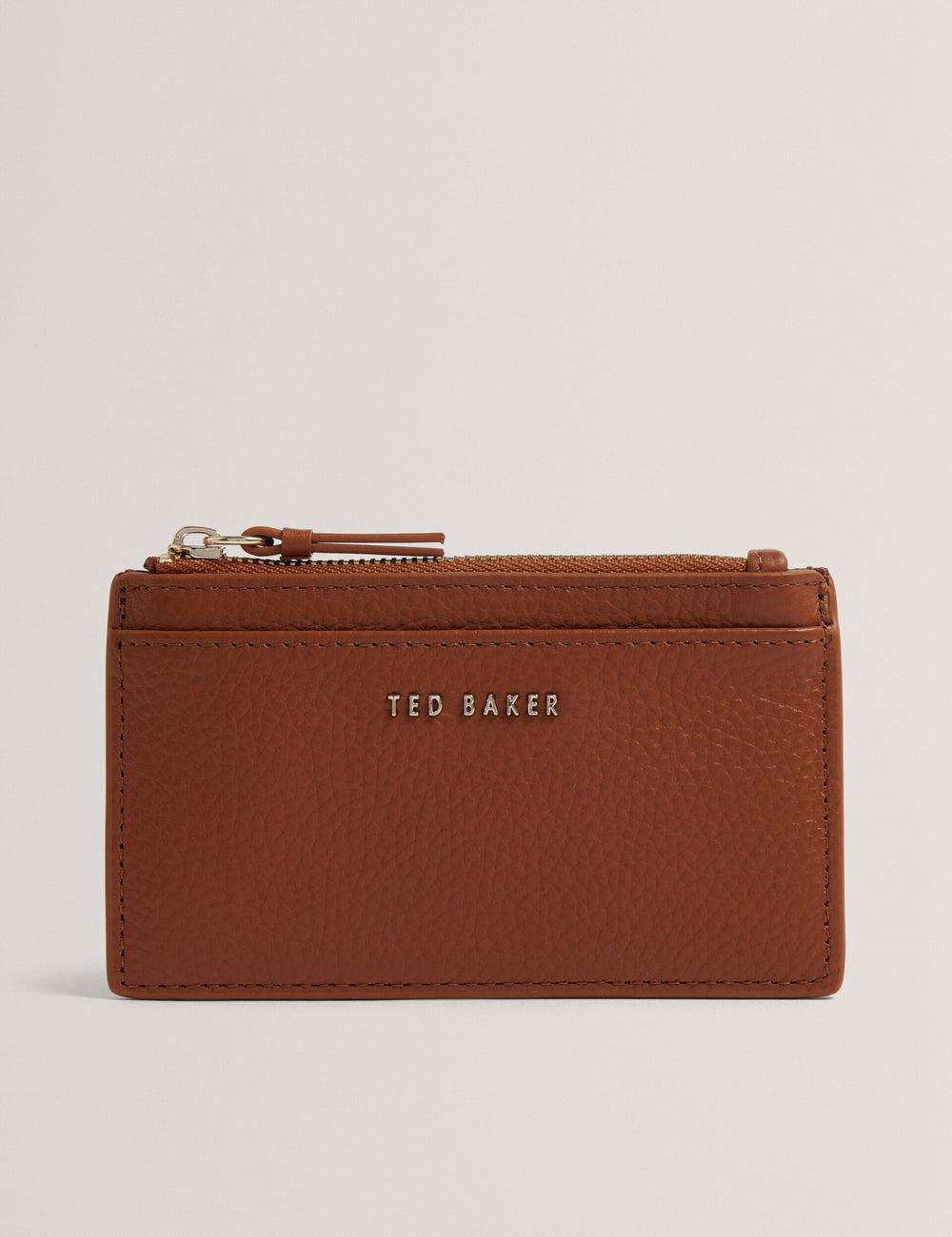 Ted Baker DELFIE - Textured Leather Zipped Card Holder カードケース レディース ブラウン | Japan  WTIP-84695