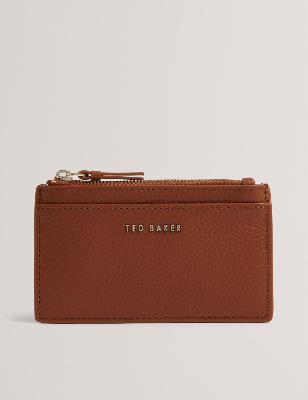 Ted Baker DELFIE - Textured Leather Zipped Card Holder カードケース レディース ブラウン | Japan  WTIP-84695