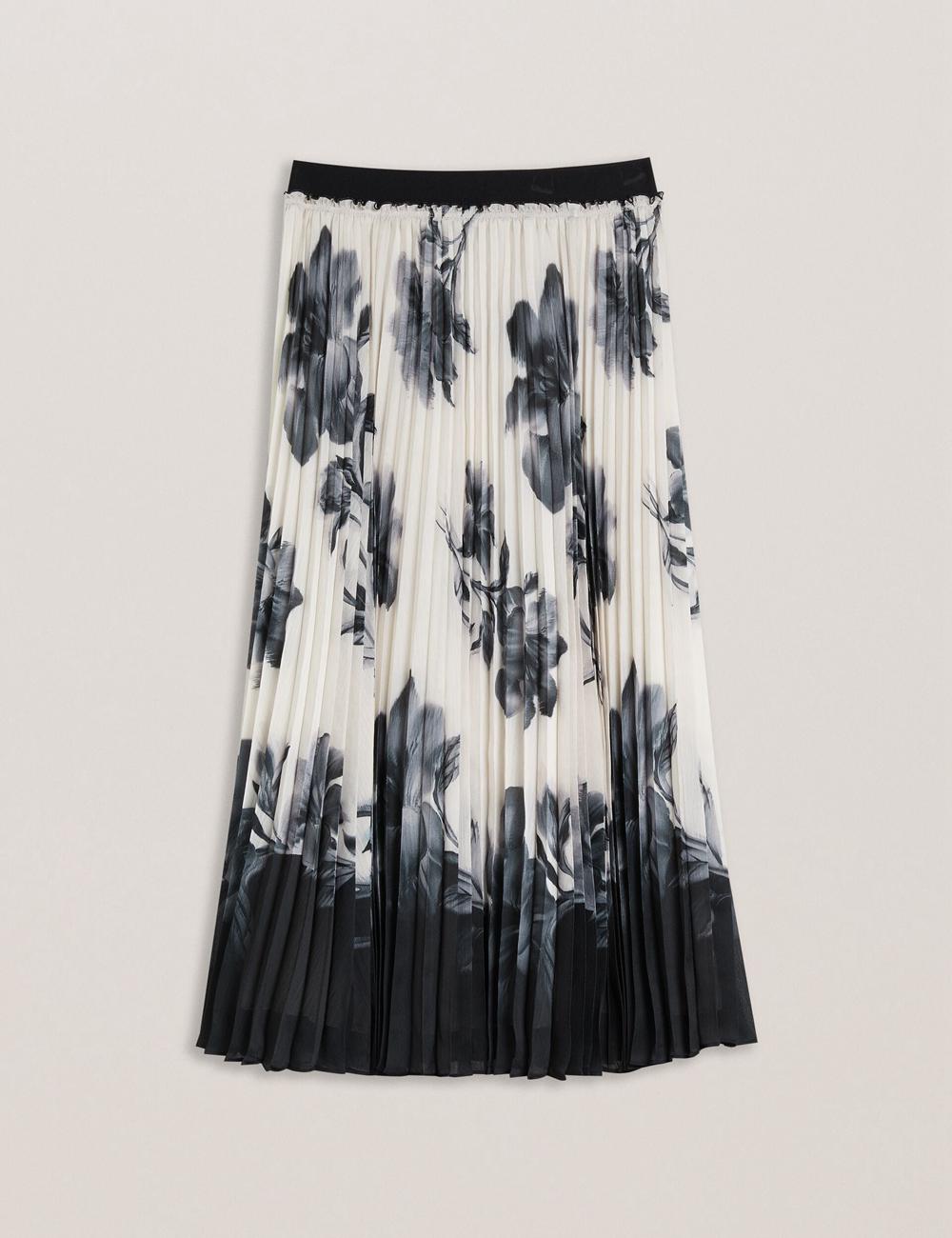 Ted Baker EMISTA - Monochrome Print Pleated スカート レディース Ivory | Japan  HNYM-48679