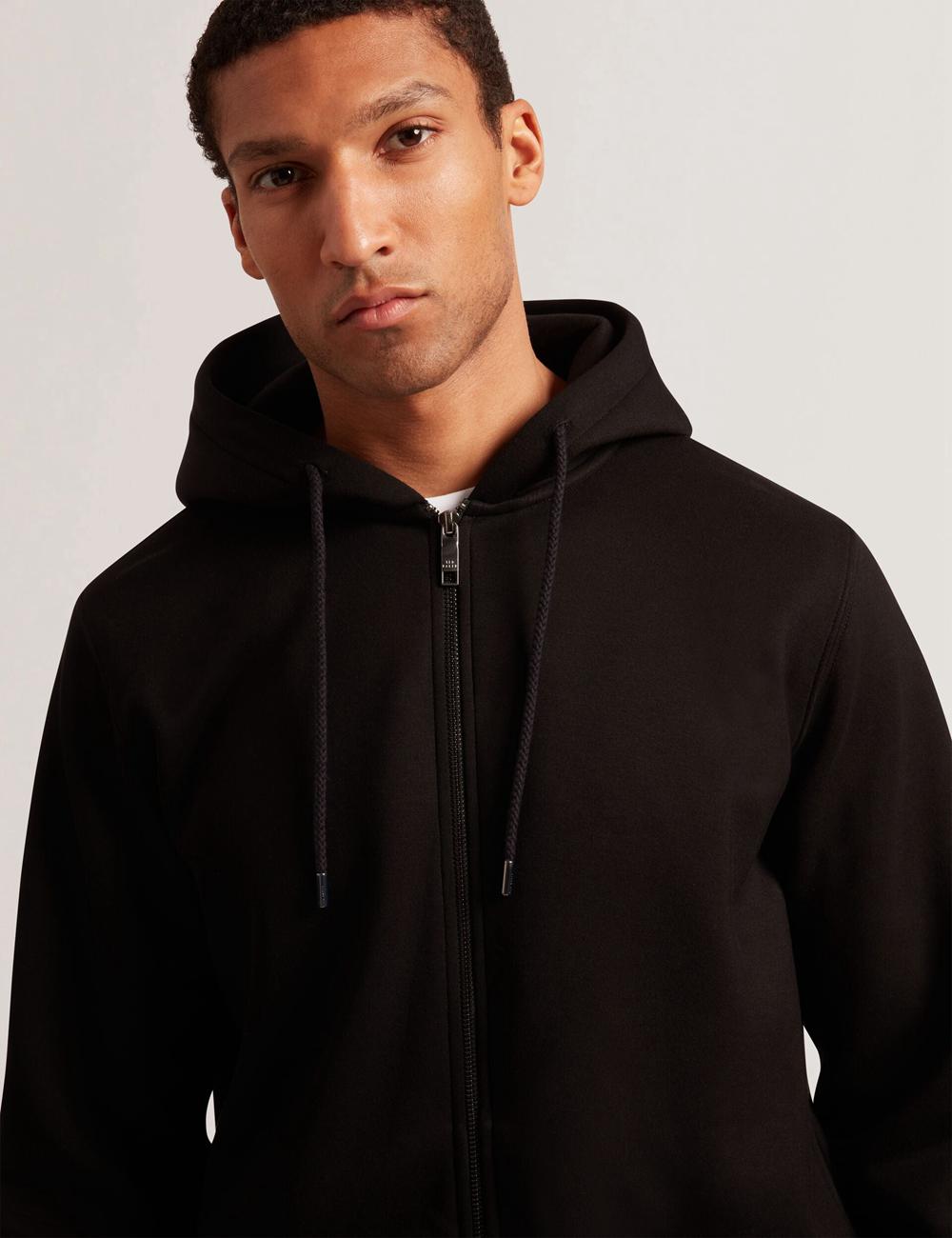 Ted Baker EPIO - Zip Through Neoprene パーカー メンズ 黒 | Japan  IVWT-47956