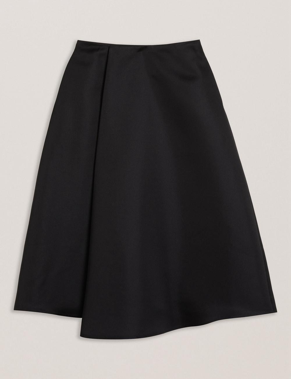 Ted Baker ERVA - Asymmetric Satin Wrap スカート レディース 黒 | Japan  LCAD-10432