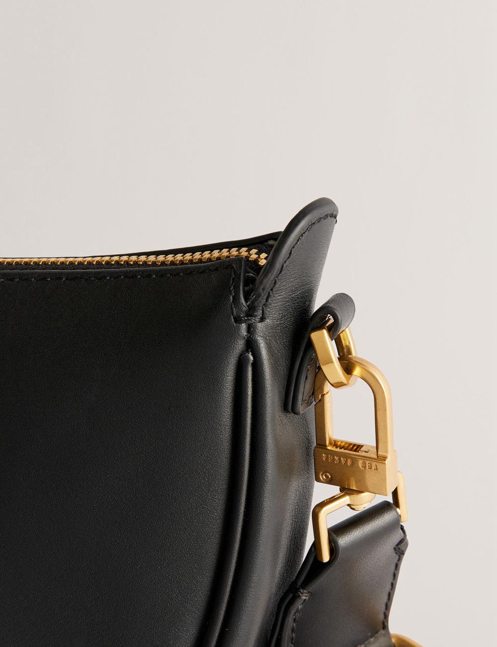 Ted Baker ESSINA - Webbing Half Moon Leather クロスボディバッグ レディース 黒 | Japan  TCXL-78239