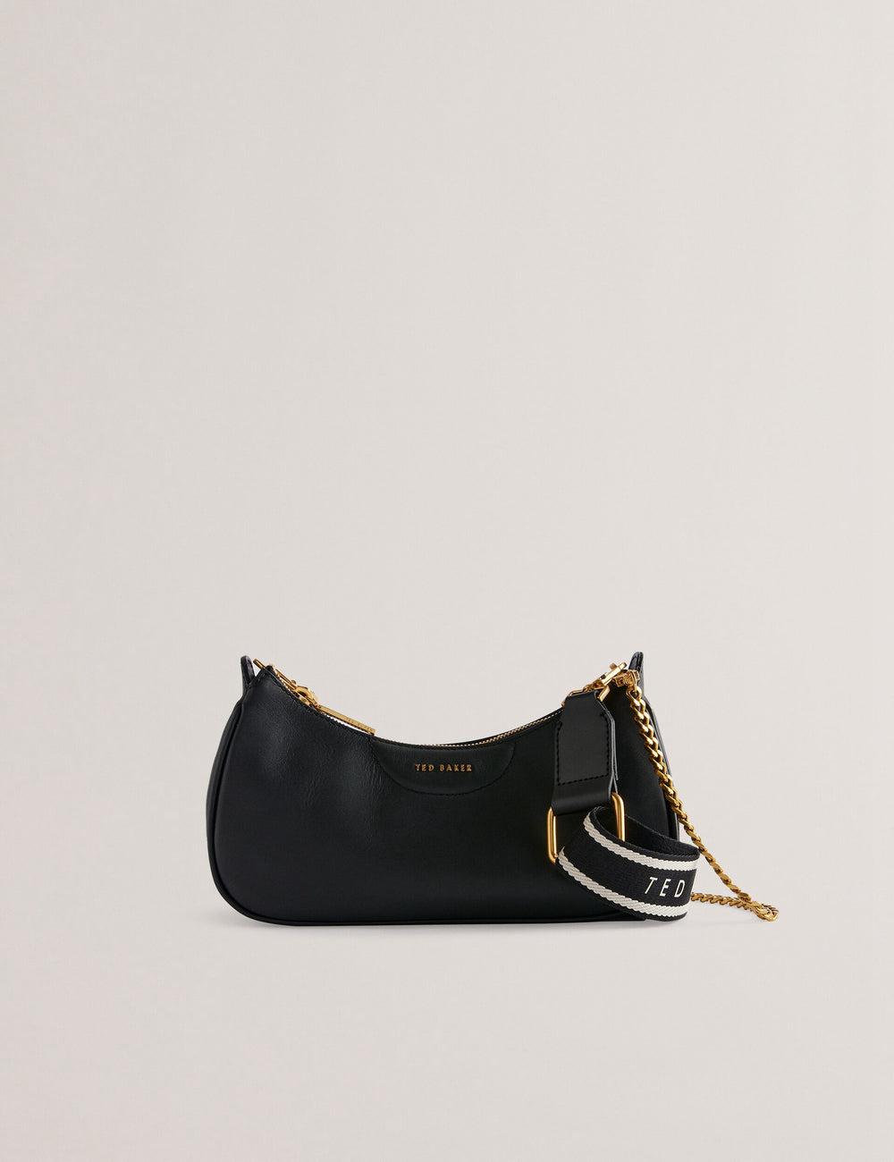 Ted Baker ESSIY - Leatheruette With Webbing Strap ショルダーバッグ レディース 黒 | Japan  JVWO-81543