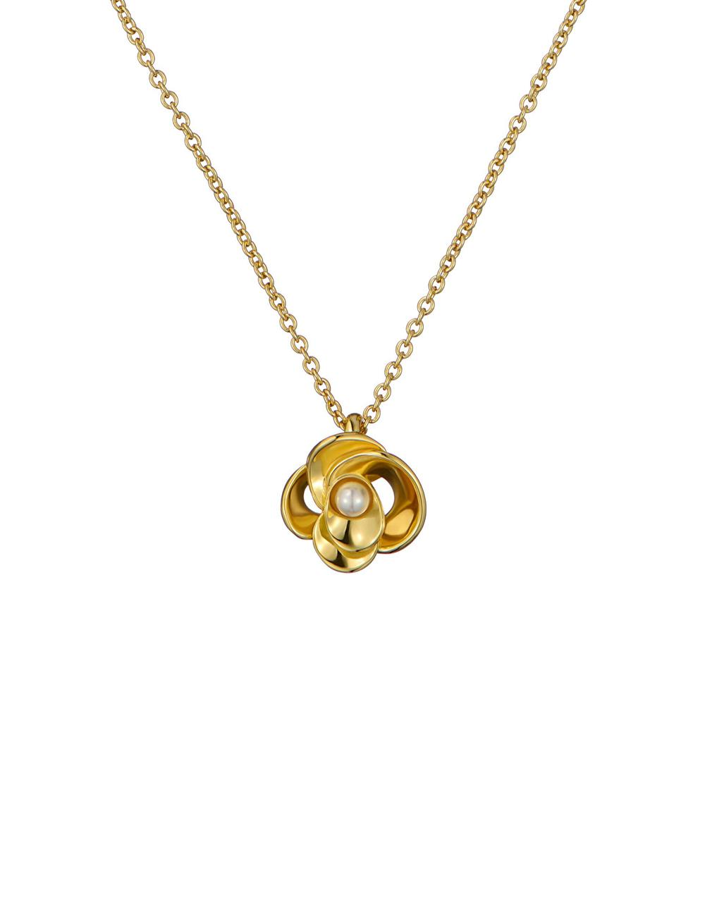 Ted Baker FLORA - Pearl Detail Flower Pendant ネックレス レディース ゴールド | Japan  IJFL-58617