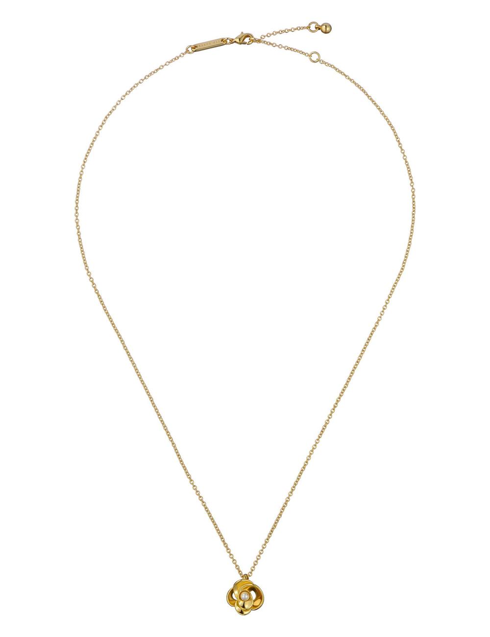 Ted Baker FLORA - Pearl Detail Flower Pendant ネックレス レディース ゴールド | Japan  IJFL-58617
