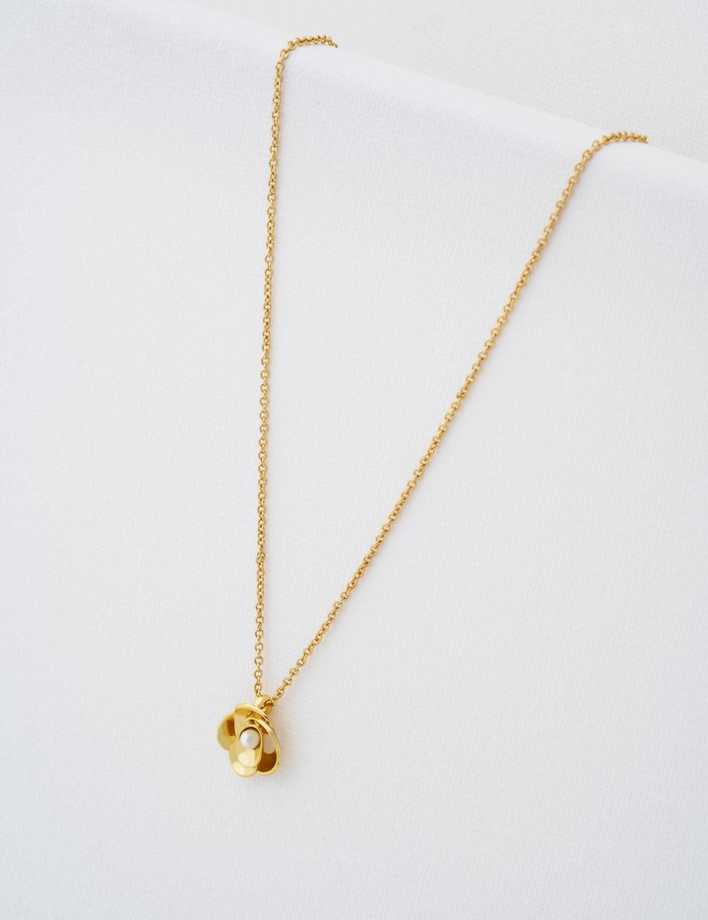 Ted Baker FLORA - Pearl Detail Flower Pendant ネックレス レディース ゴールド | Japan  IJFL-58617