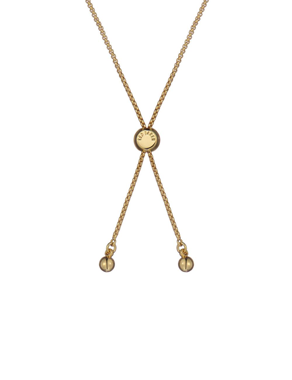 Ted Baker FLORIE - Pearl Flower Adjustable Chain ブレスレット レディース ゴールド | Japan  OWXM-04869