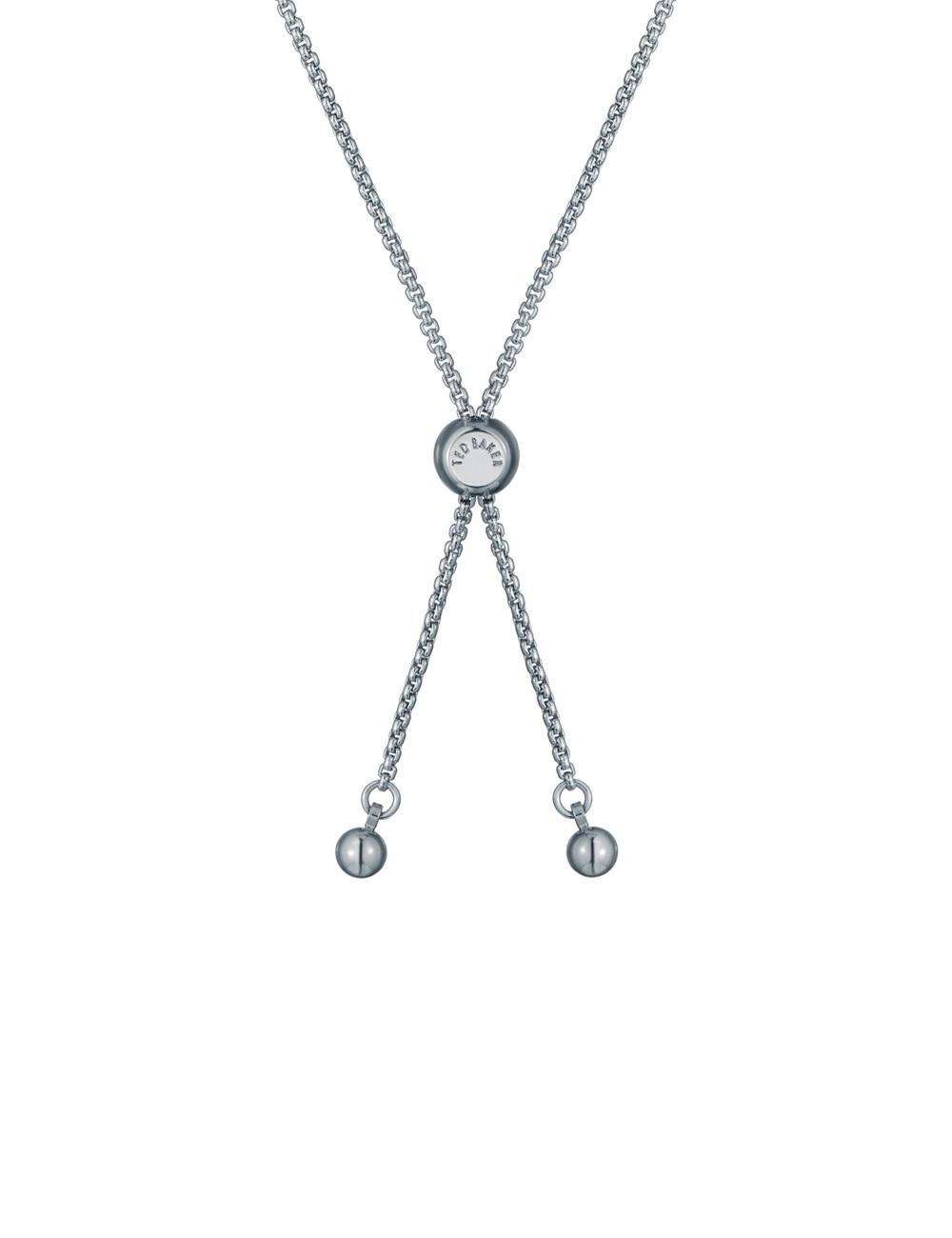 Ted Baker FLORINA - Crystal Flower Adjustable Slider ブレスレット レディース シルバー | Japan  JEGP-59712
