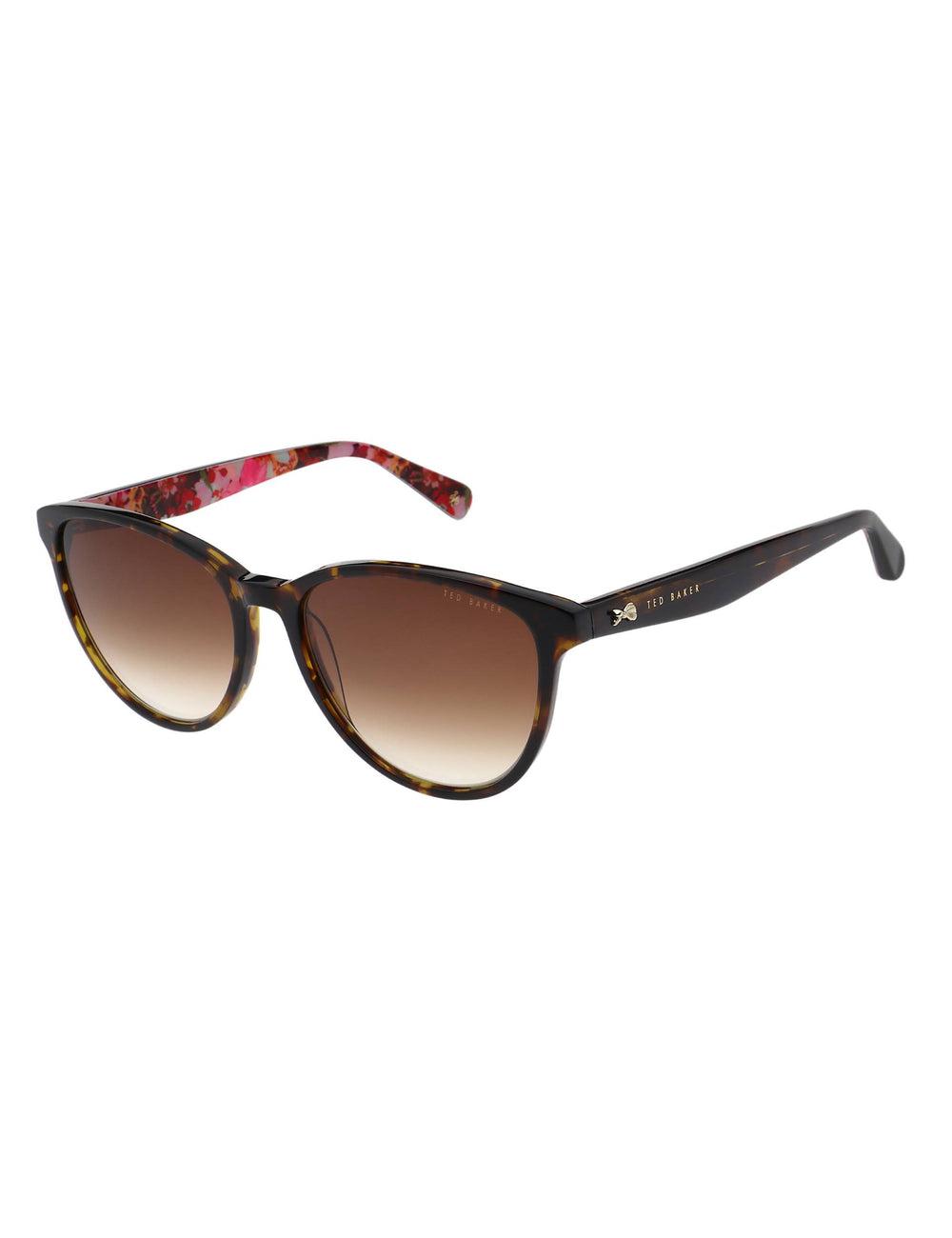 Ted Baker FLORI - Classic Round Print Detail サングラス レディース ブラウン | Japan  PHKD-70135