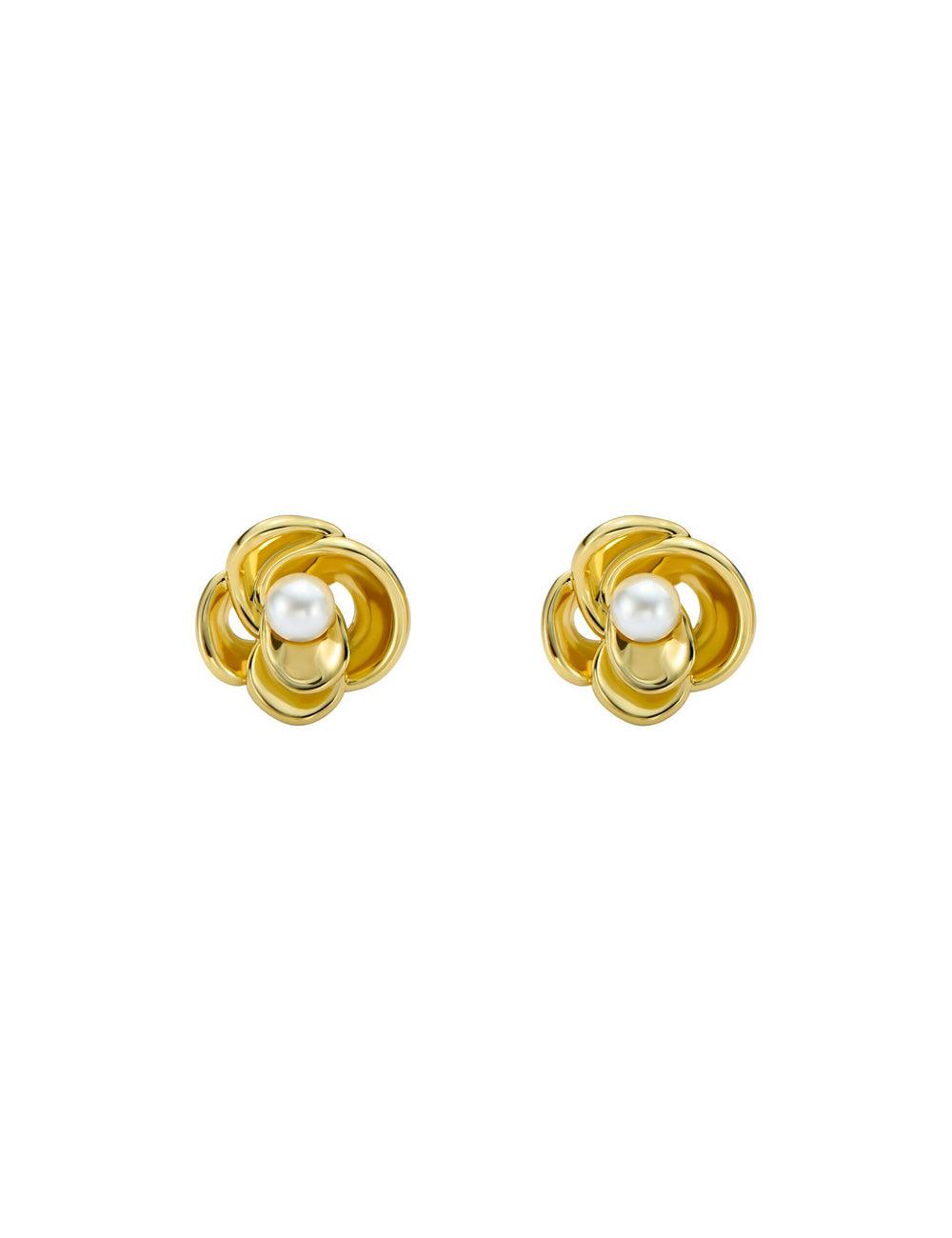 Ted Baker FLO - Pearl Flower Stud ピアス レディース ゴールド | Japan  LTJA-12037