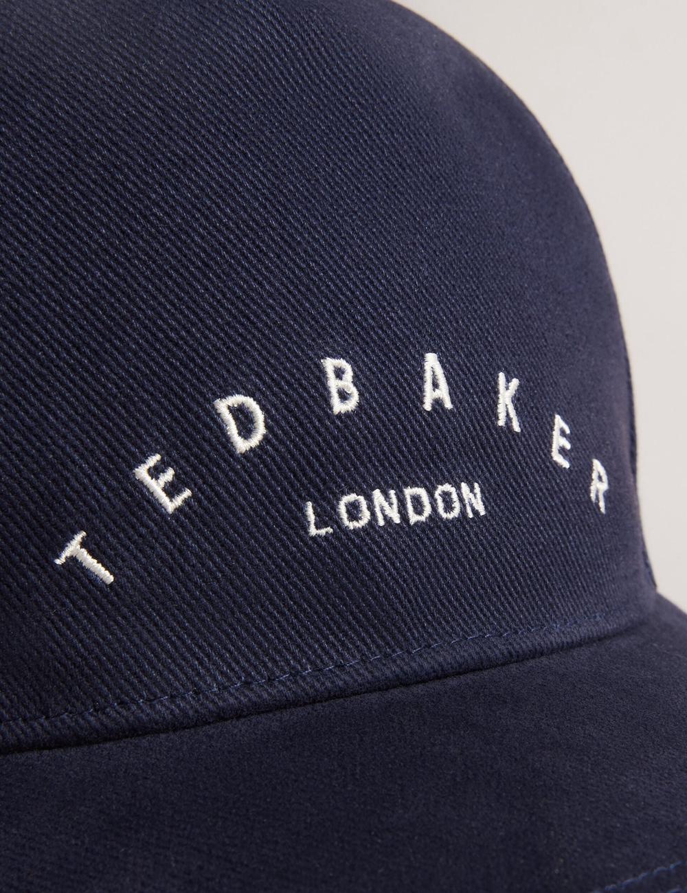 Ted Baker FRREDDI - Embroidered Logo Canvas ベースボールキャップ メンズ ネイビー | Japan  EKPR-95620