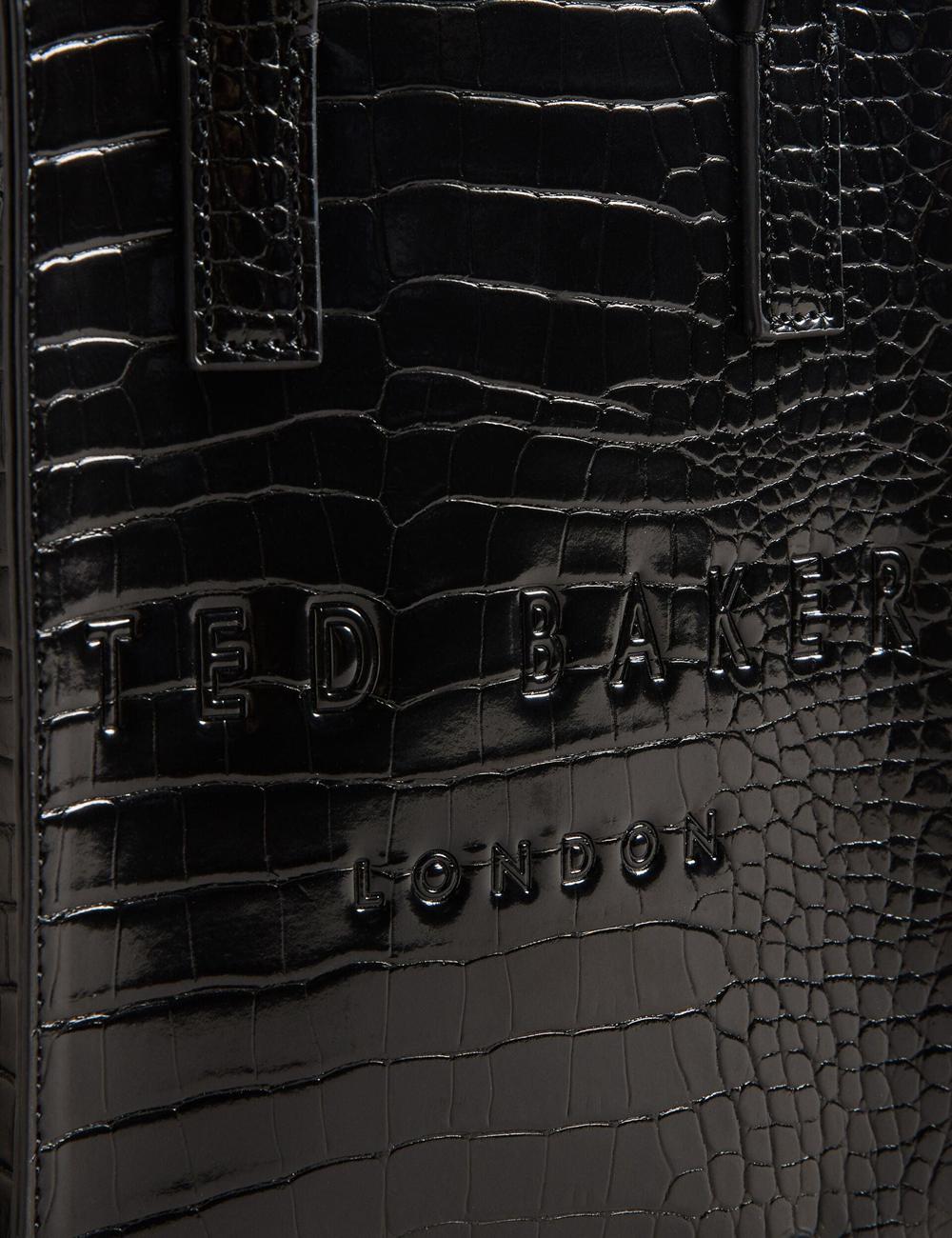 Ted Baker GATOCON - Mini Croc Effect Icon トートバッグ レディース 黒 | Japan  CWXU-54836