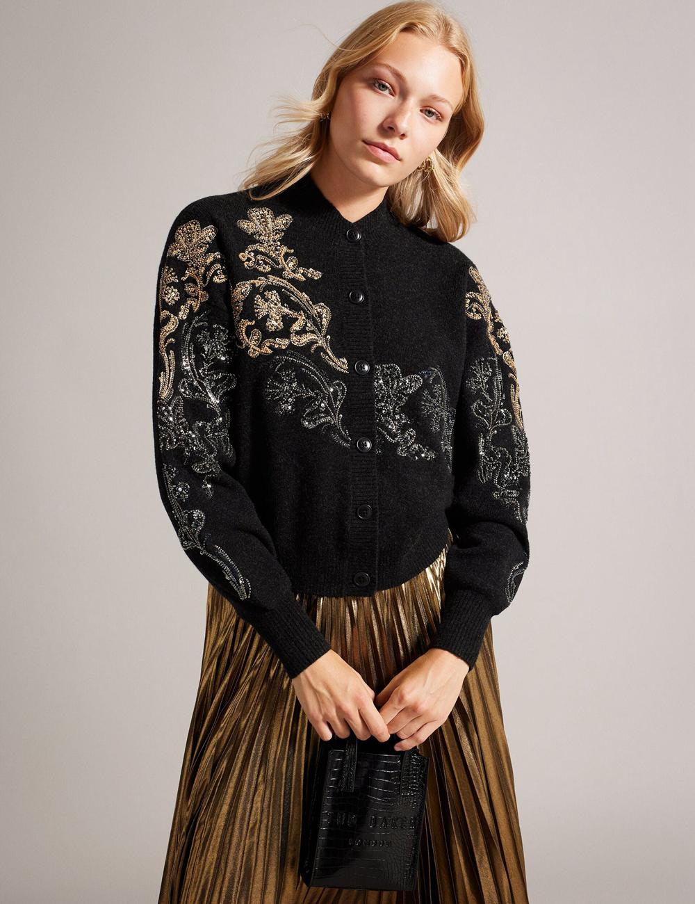 Ted Baker GATOCON - Mini Croc Effect Icon トートバッグ レディース 黒 | Japan  CWXU-54836