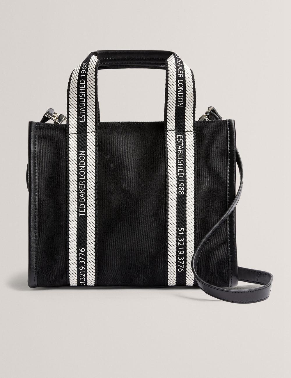 Ted Baker GEORJEA - Branded Webbing Canvas Small トートバッグ レディース 黒 | Japan  NEBZ-29043
