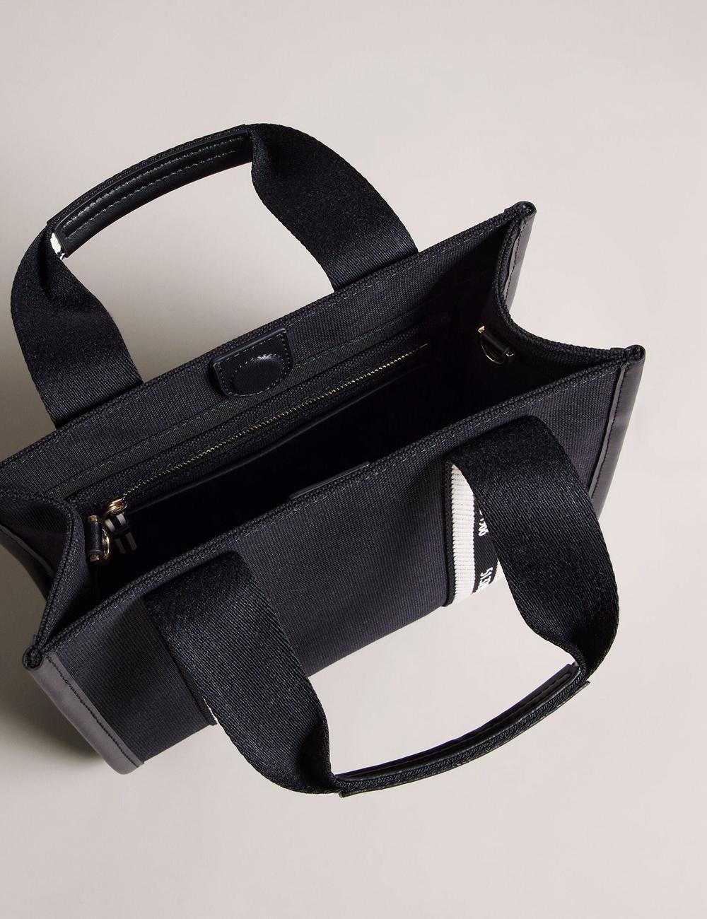 Ted Baker GEORJEA - Branded Webbing Canvas Small トートバッグ レディース 黒 | Japan  NEBZ-29043