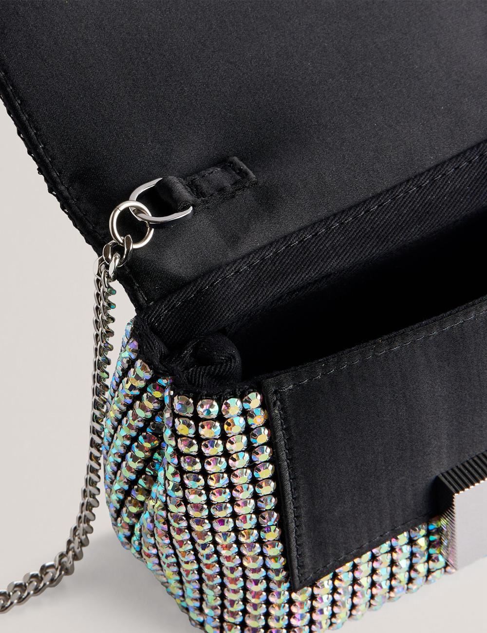 Ted Baker GLITERS - Crystal Embellished Mini クロスボディバッグ レディース シルバー | Japan  LJBU-41298