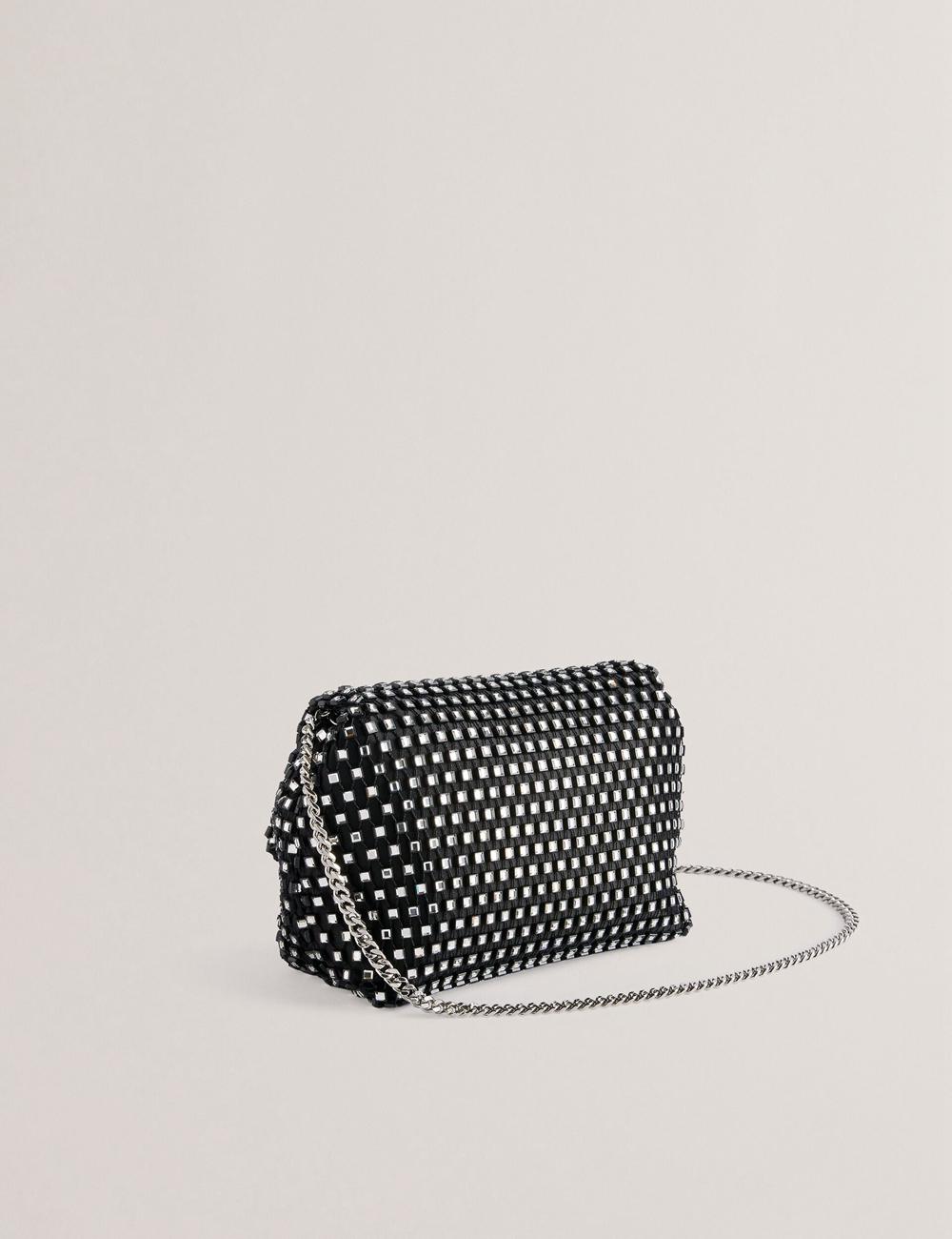 Ted Baker GLITSZI - Crystal Cage Mini クロスボディバッグ レディース 黒 | Japan  HAEY-79823