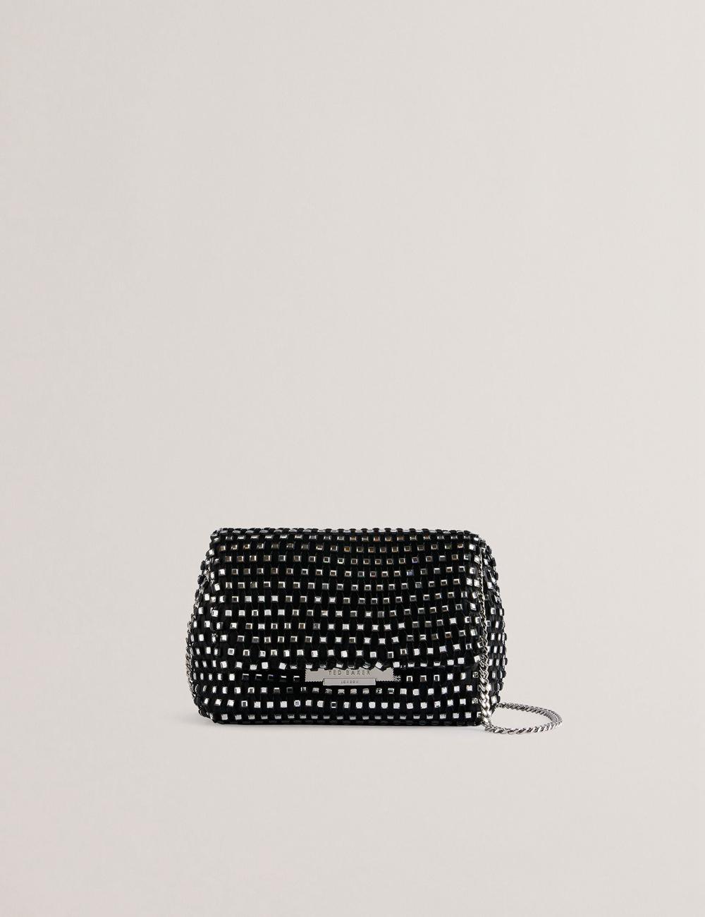 Ted Baker GLITSZI - Crystal Cage Mini クロスボディバッグ レディース 黒 | Japan  HAEY-79823