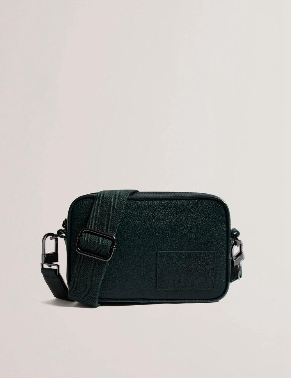 Ted Baker GRIFIN - Grained Leather Crossbody Pouch クロスボディバッグ メンズ 緑 | Japan  ETWY-17495