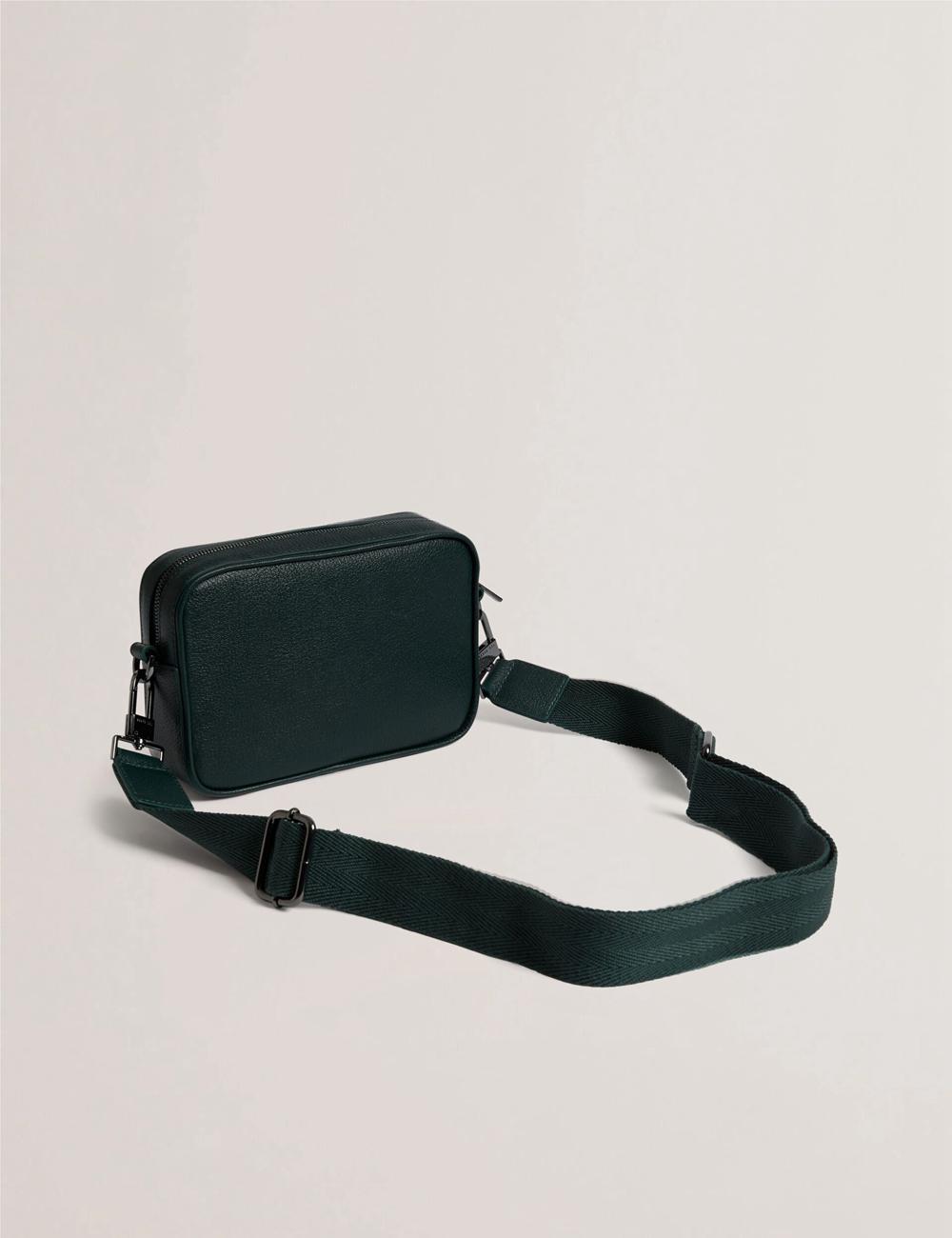 Ted Baker GRIFIN - Grained Leather Crossbody Pouch クロスボディバッグ メンズ 緑 | Japan  ETWY-17495