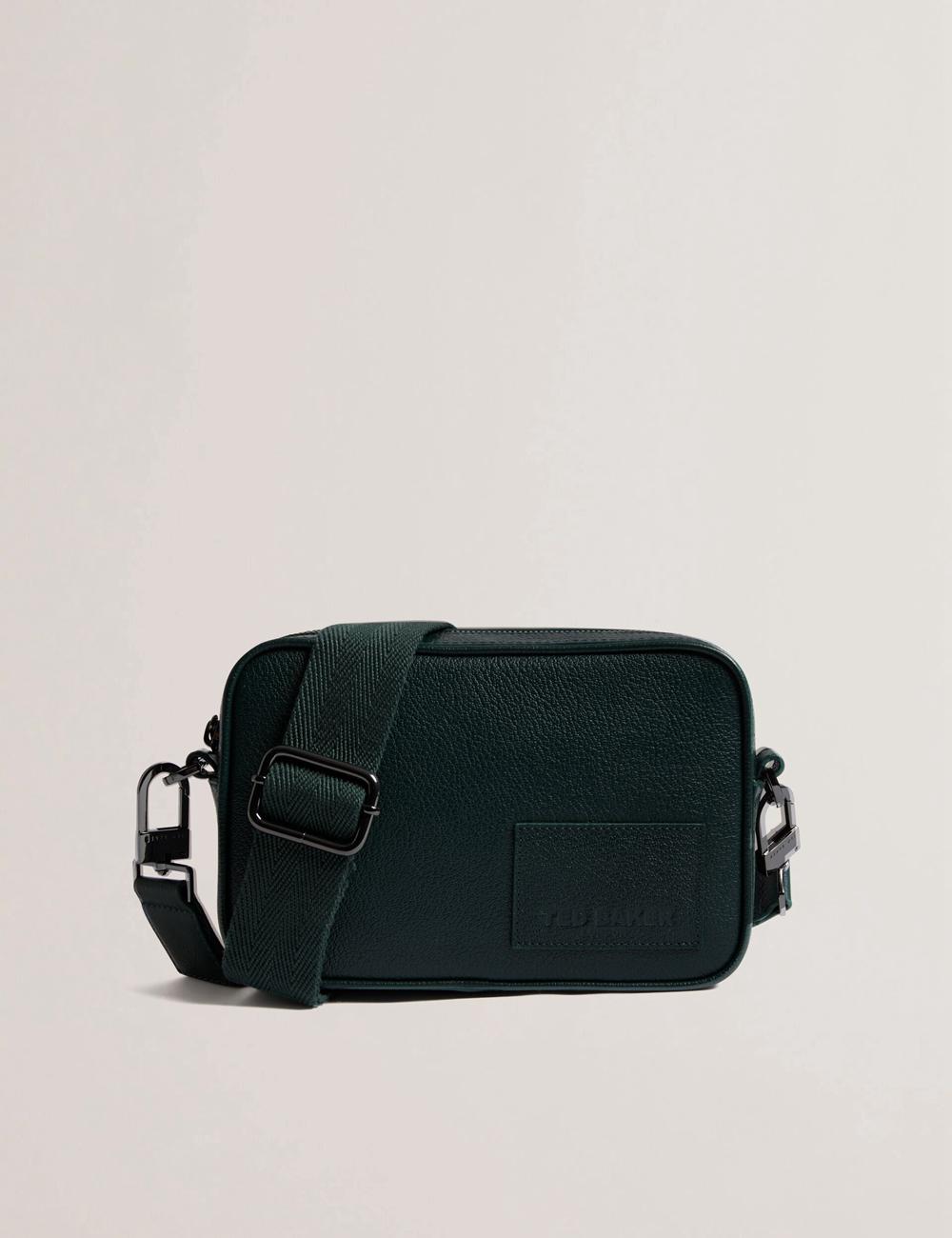 Ted Baker GRIFIN - Grained Leather Crossbody Pouch クロスボディバッグ メンズ 緑 | Japan  ETWY-17495