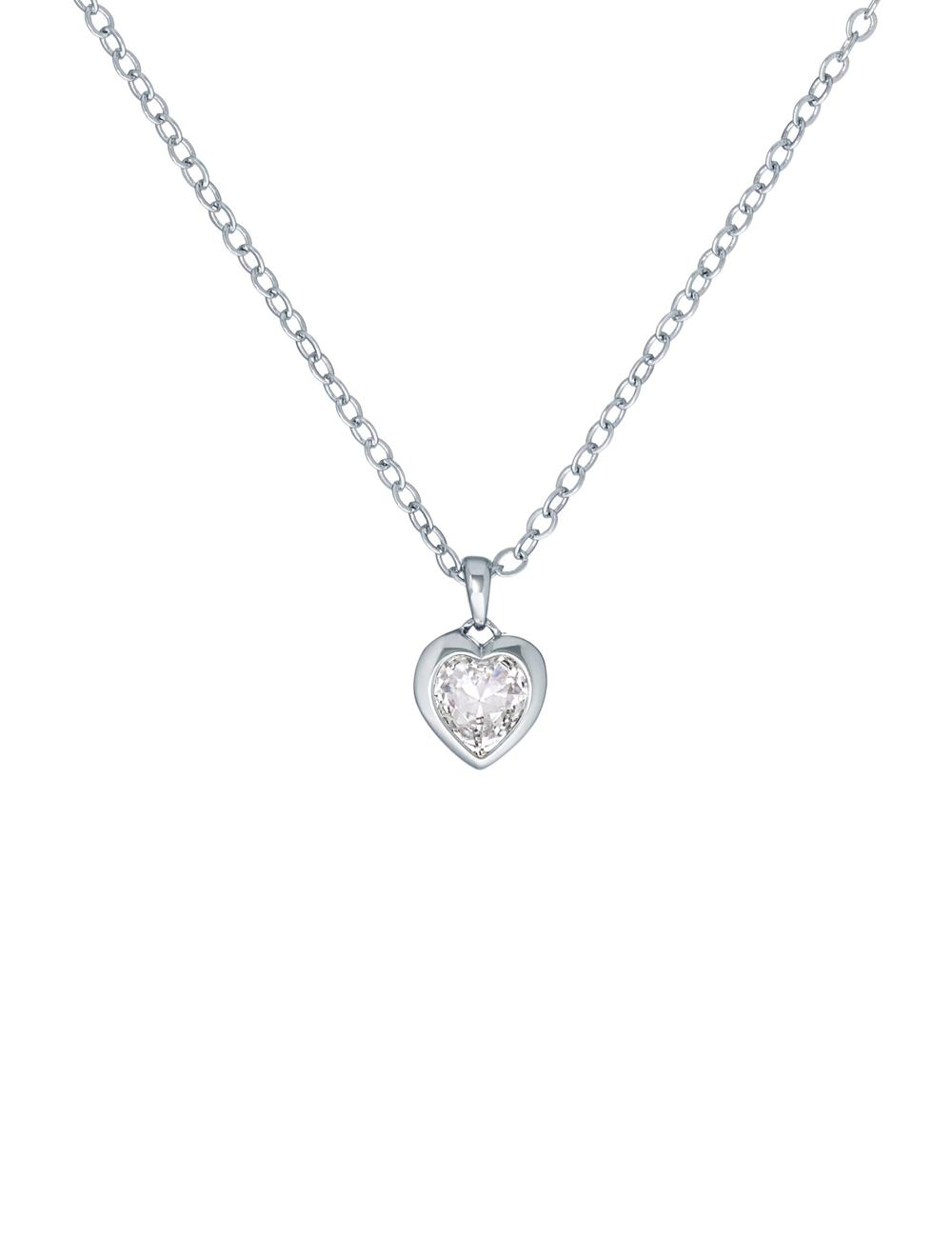Ted Baker HANNELA - Solitaire Crystal Heart Pendant ネックレス レディース シルバー | Japan  MPYO-64907