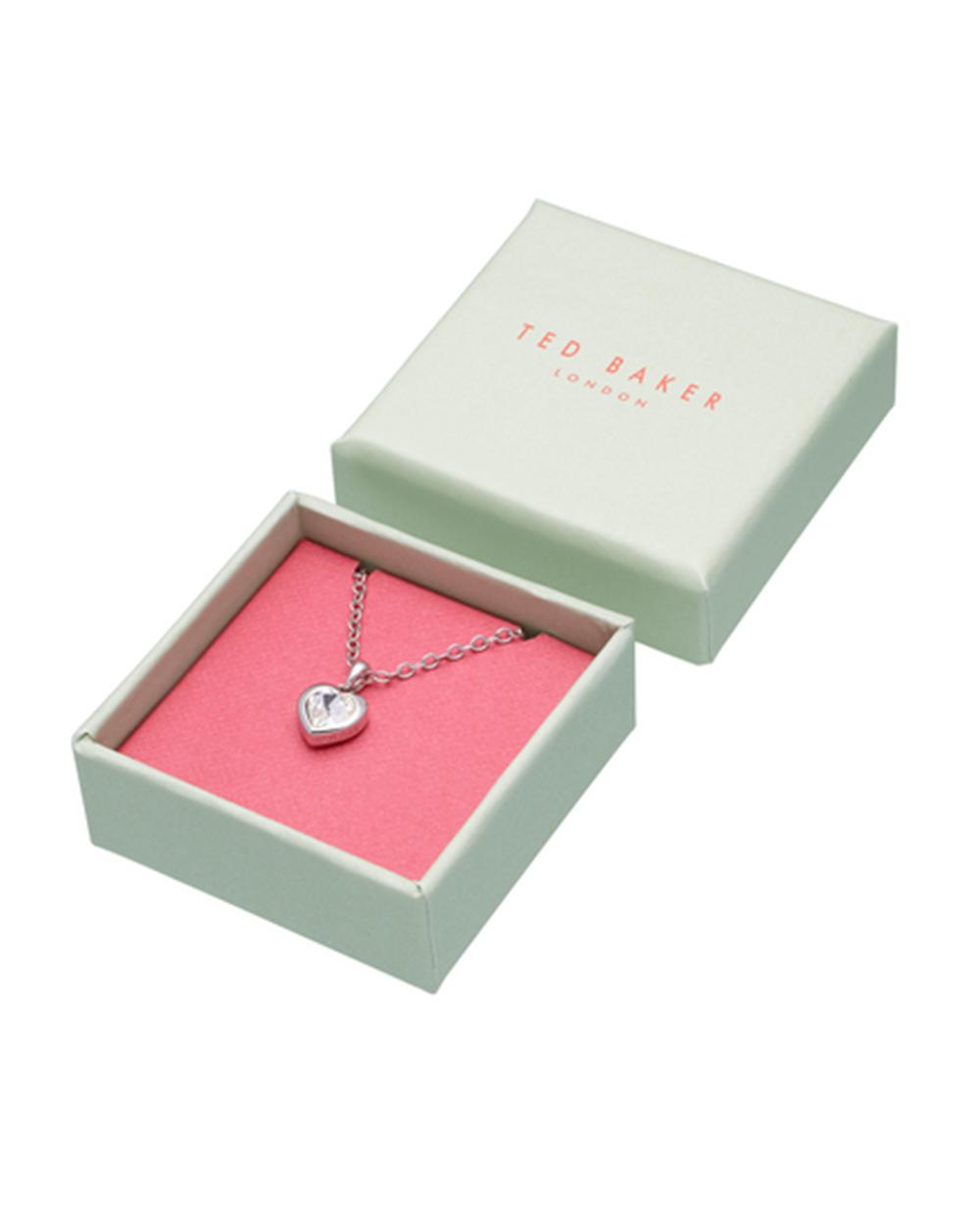 Ted Baker HANNELA - Solitaire Crystal Heart Pendant ネックレス レディース シルバー | Japan  MPYO-64907