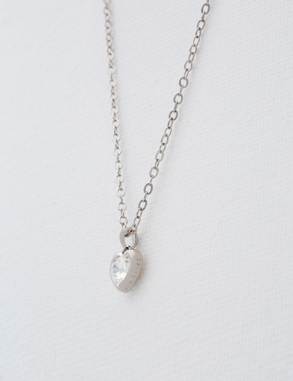 Ted Baker HANNELA - Solitaire Crystal Heart Pendant ネックレス レディース シルバー | Japan  MPYO-64907