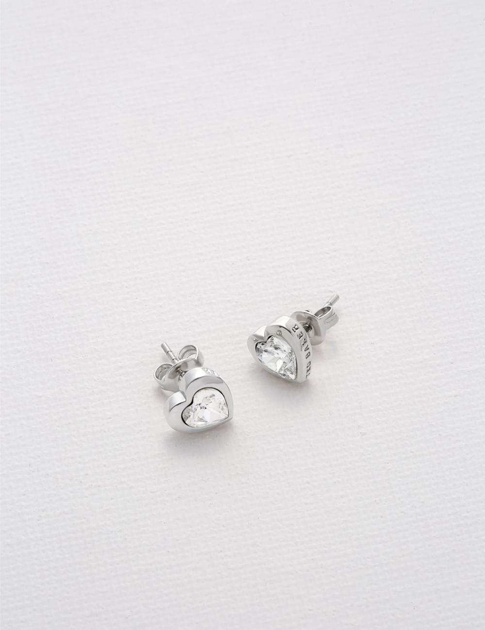 Ted Baker HAN - Solitaire Crystal Heart Stud ピアス レディース シルバー | Japan  VXSL-53240