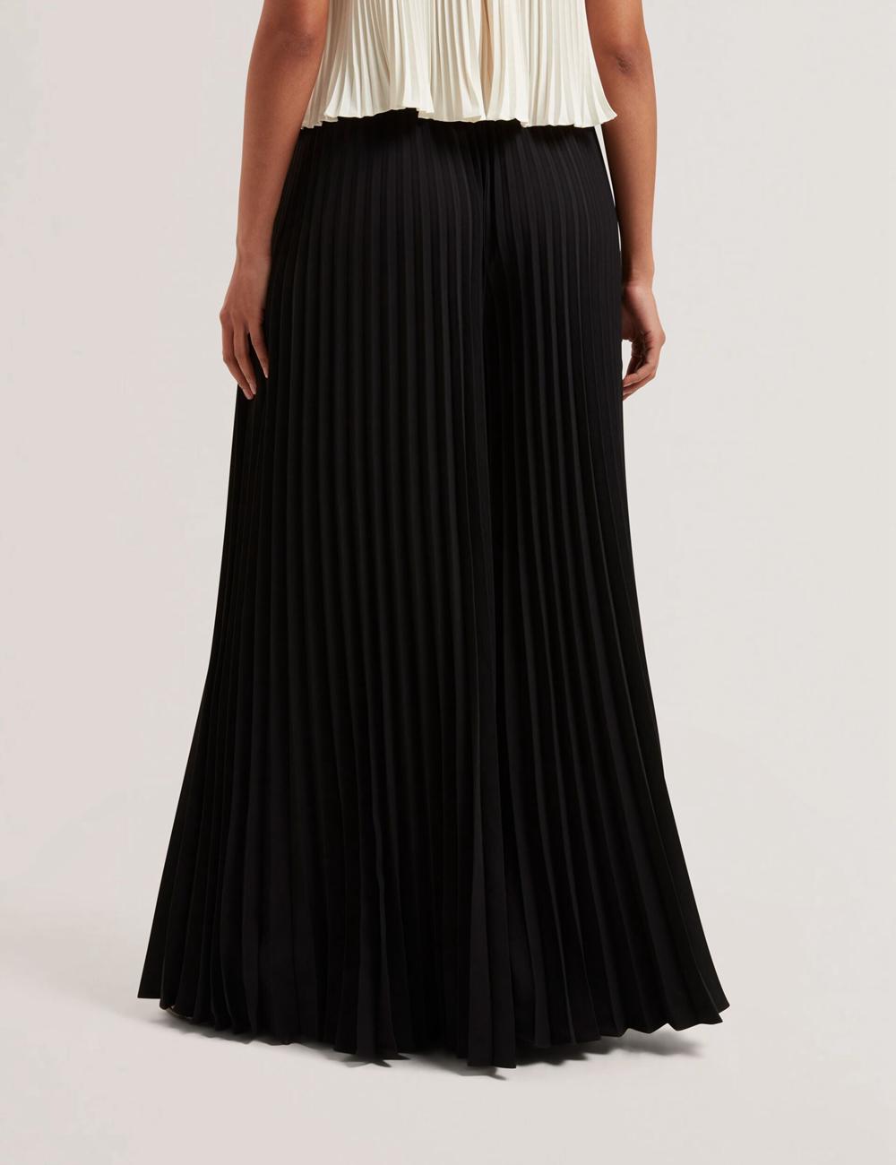Ted Baker HARYX - Pleated Wide Leg Palazzo ズボン レディース 黒 | Japan  JFTM-37289