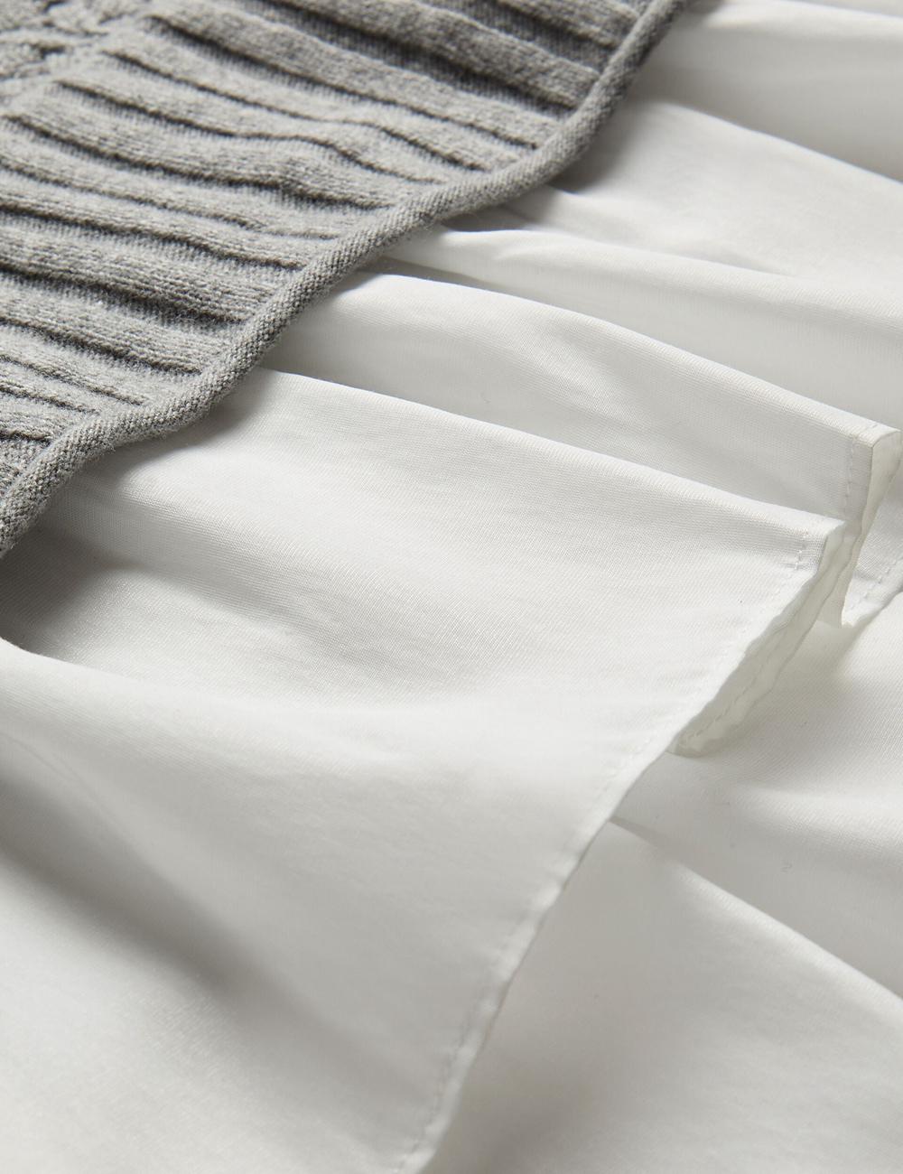 Ted Baker HOLINAS - Pointelle Knit With Shirt Hem ジャンパー レディース グレー | Japan  GUCY-46538