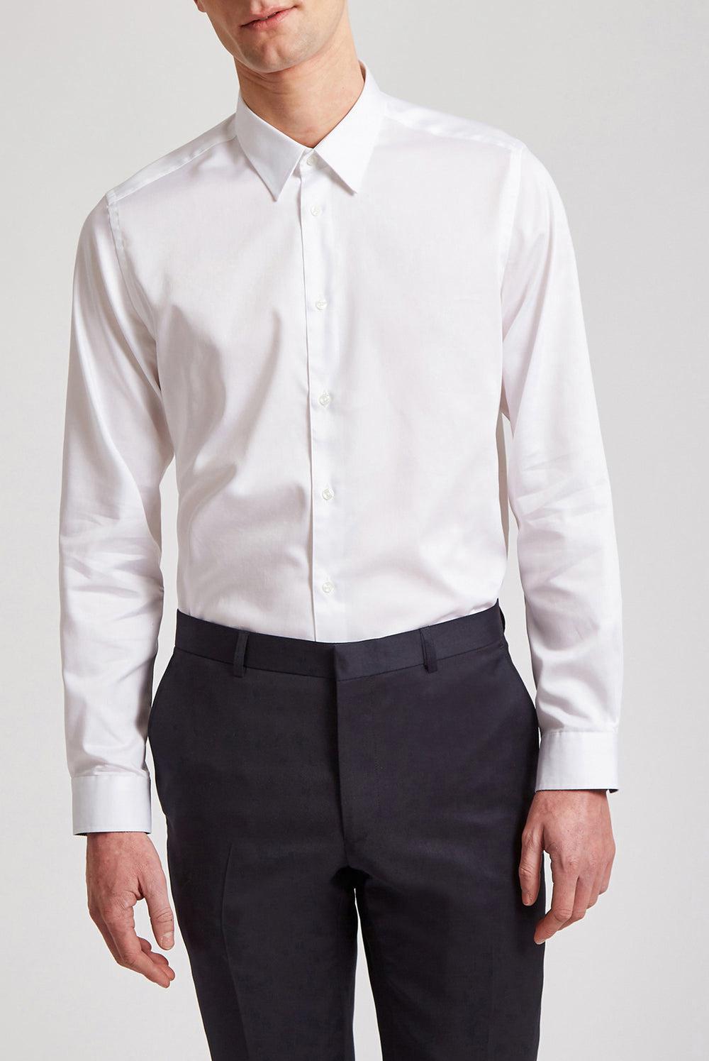 Ted Baker HOLMER - Regular Fit White Long Sleeve シャツ メンズ 白 | Japan  MIKT-75420