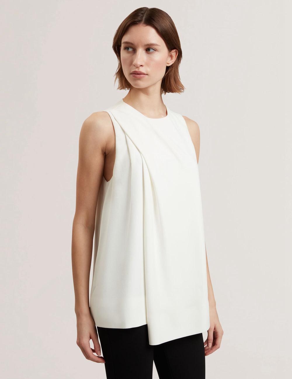 Ted Baker ICANA - Draped Front Asymmetric Sleeveless トップス レディース Ivory | Japan  AHGN-82091