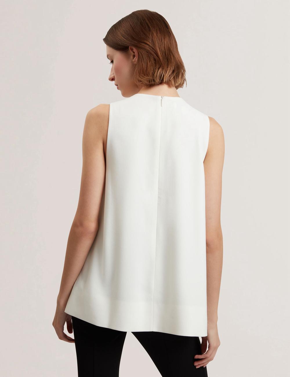 Ted Baker ICANA - Draped Front Asymmetric Sleeveless トップス レディース Ivory | Japan  AHGN-82091