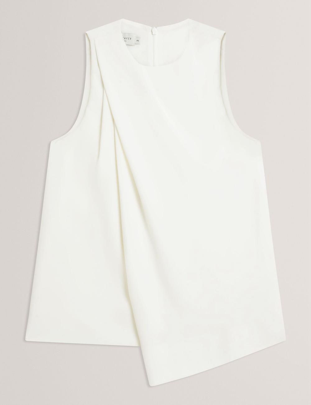 Ted Baker ICANA - Draped Front Asymmetric Sleeveless トップス レディース Ivory | Japan  AHGN-82091