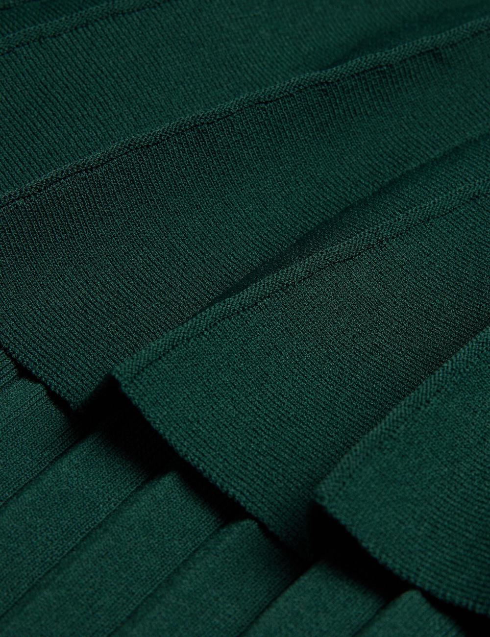 Ted Baker IIVANNA - Ribbed Knit Top With Fluted Short Sleeves ジャンパー レディース 緑 | Japan  MECP-76123
